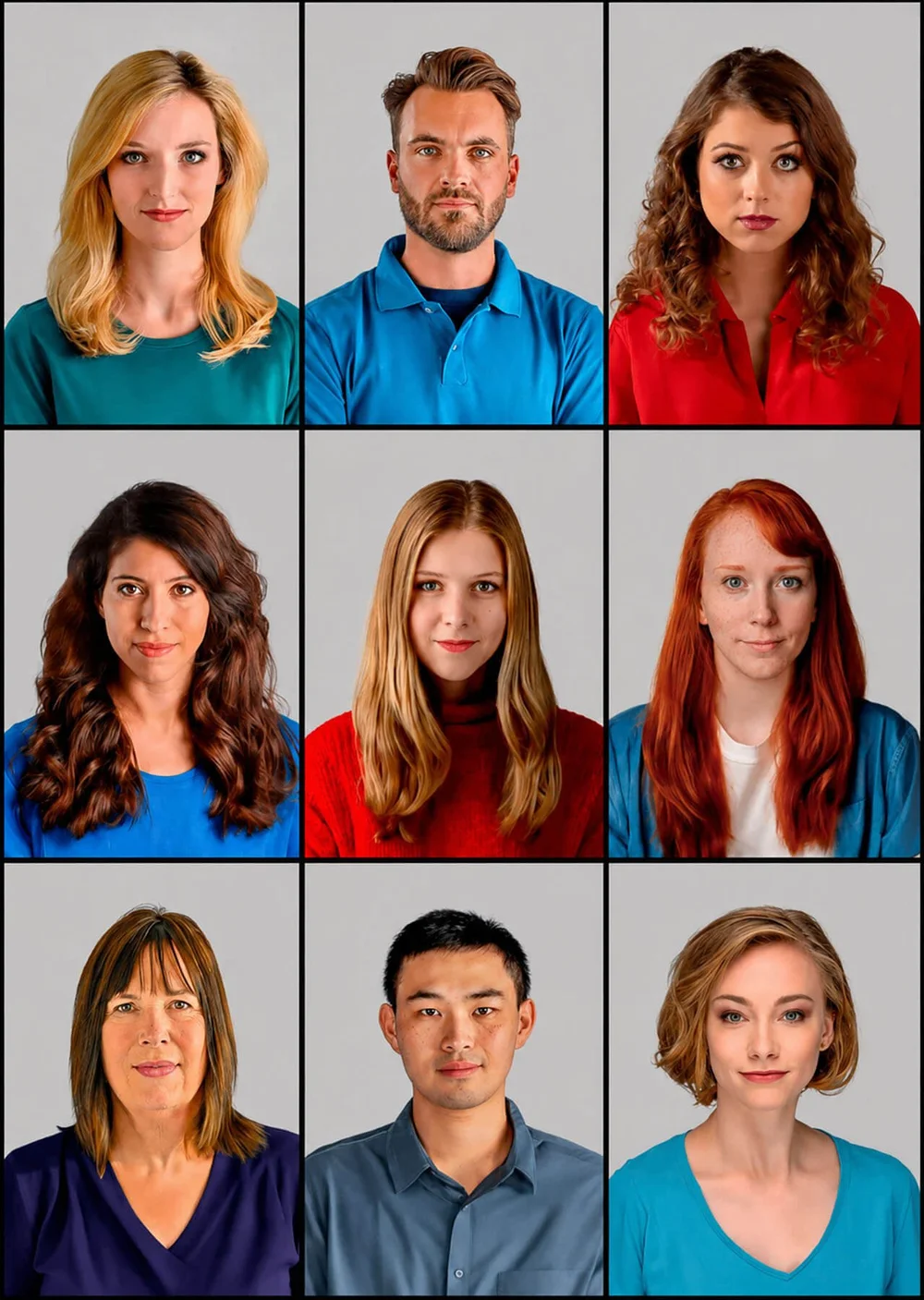 British passport photos with light grey background — Karen Vaisman Photography, Agoura Hills Los Angeles