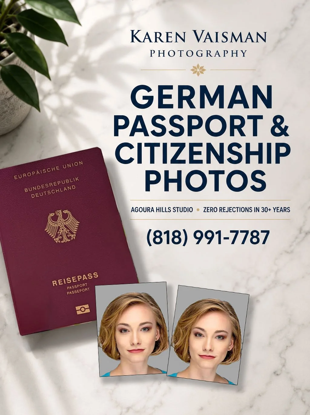 German Passport Photos  German Visa Photos German Citizenship Photos Karen Vaisman Photography