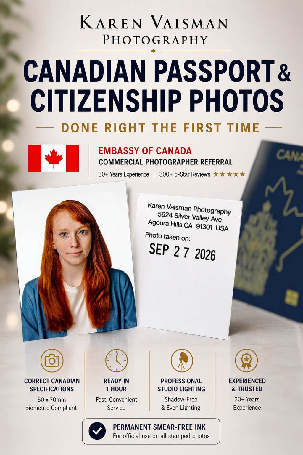 Canadian Passport and Citizenship photos done right the first time karen vaisman photography