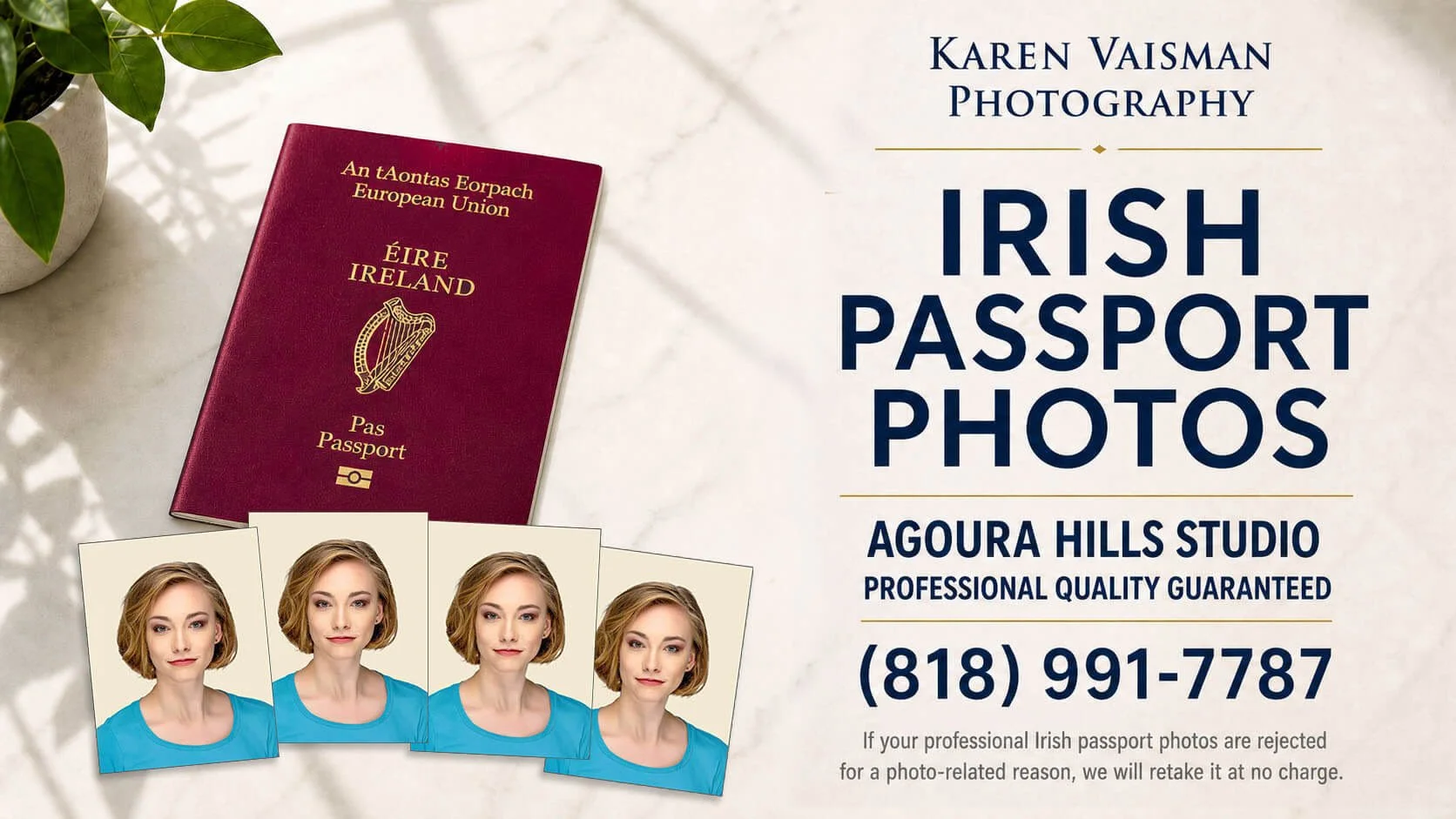 Irish Passport Photos Irish Visa Photo, Irish Citizenship Photos Karen Vaisman PHotography