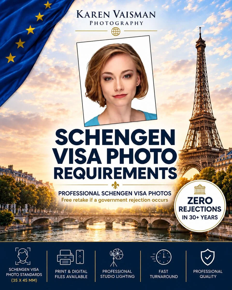 Schengen Visa Photo Requirements Los Angeles – Karen Vaisman Photography