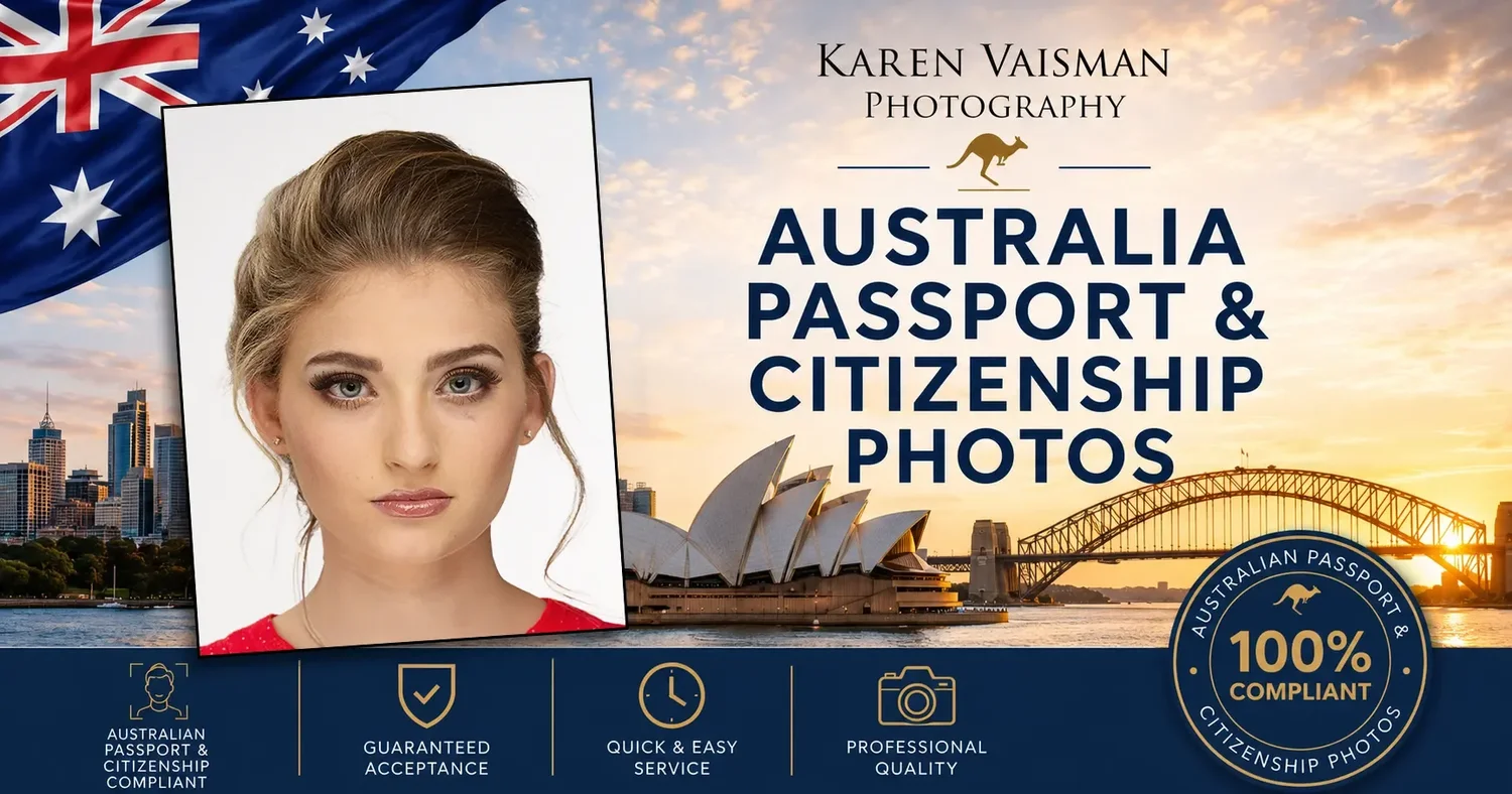 Australian passport and citizenship photos Los Angeles — Karen Vaisman Photography