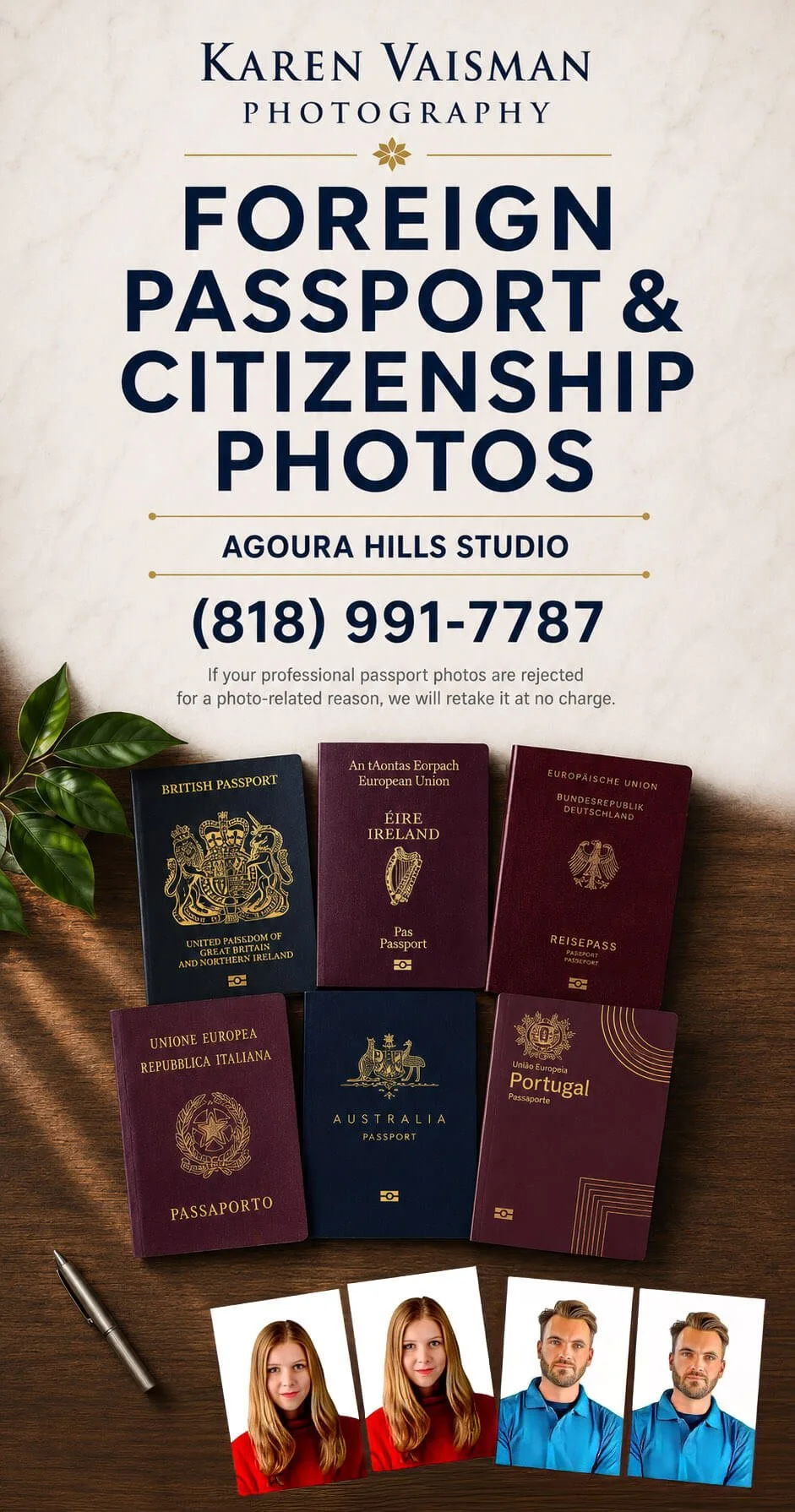 foreign passport and citizeship photos agoura hills studio karen vaisman photography