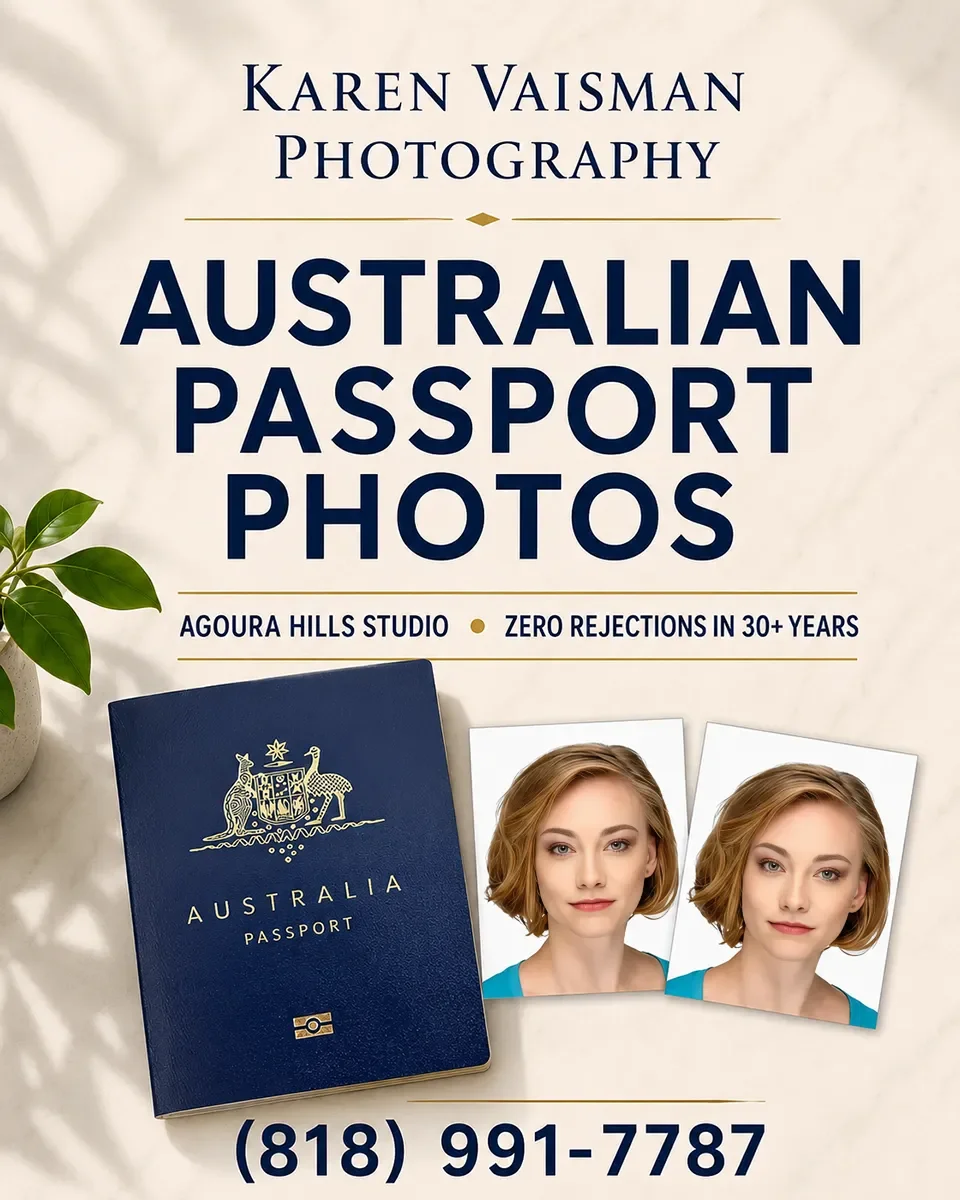 Australian Passport Photos Los Angeles  Karen Vaisman Photography