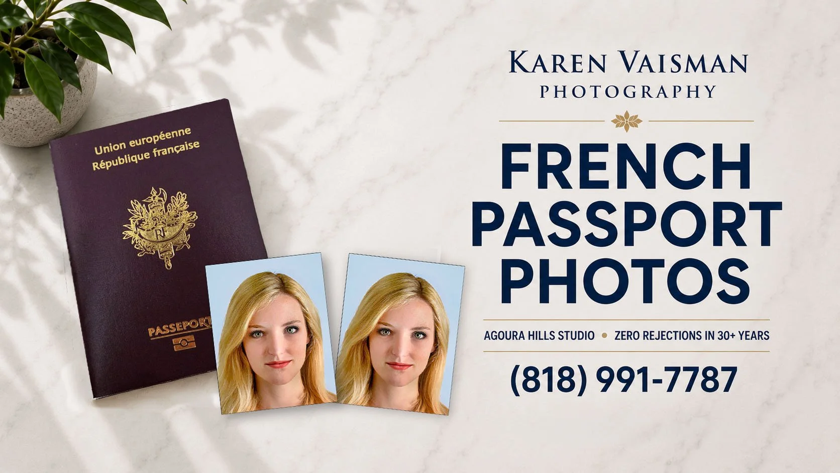 French Passport Photos  Karen Vaisman Photography