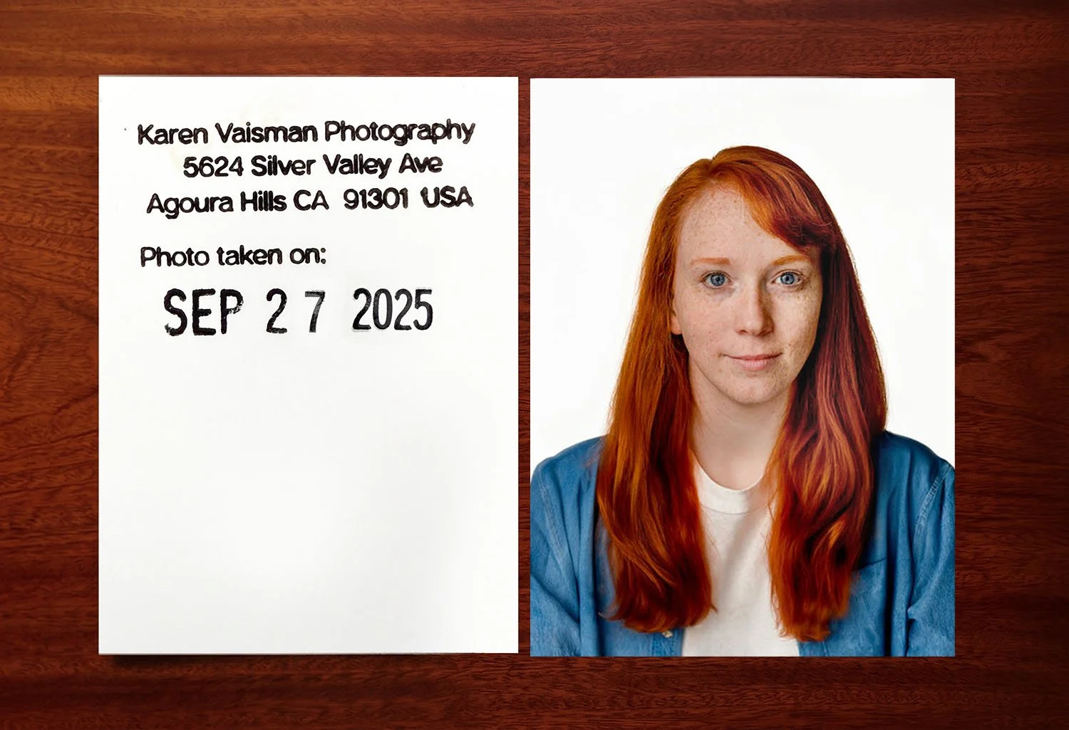 Canadian Passport PHoto  Required Stamp  Karen Vaisman Photography