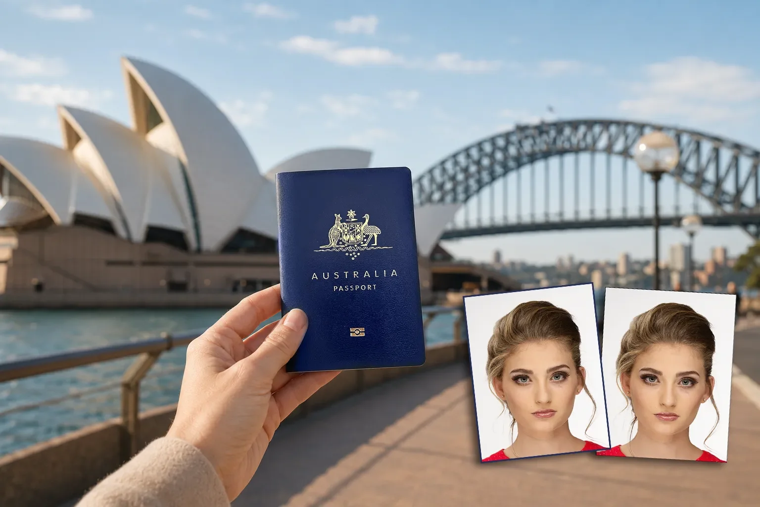 Australian Passport Photo  Opera House Los Angeles Karen Vaisman Photography