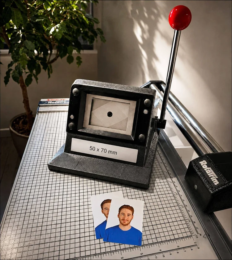 Dedicated 50x70mm Canadian passport and citizenship photo cutter — Karen Vaisman Photography Agoura Hills