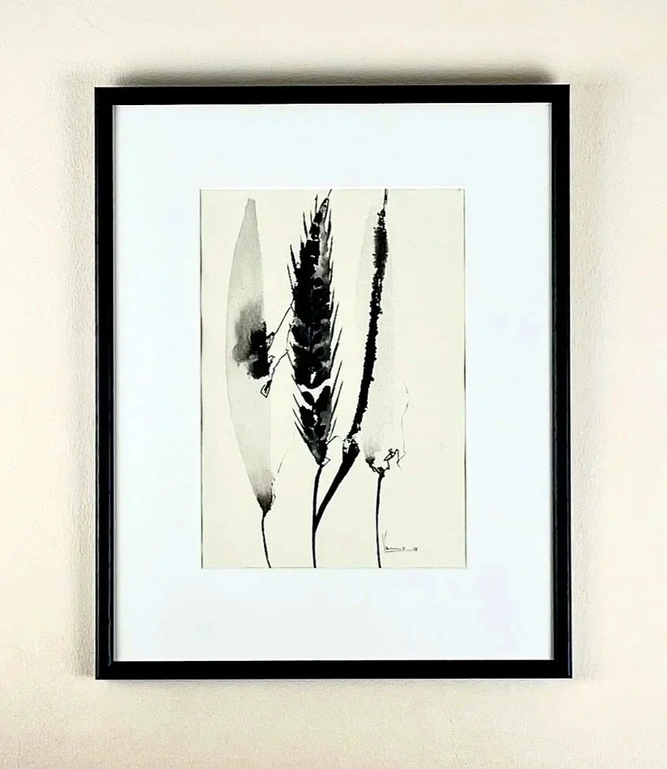 Wheat N°12 — 2023, Japanese ink - sumi-e