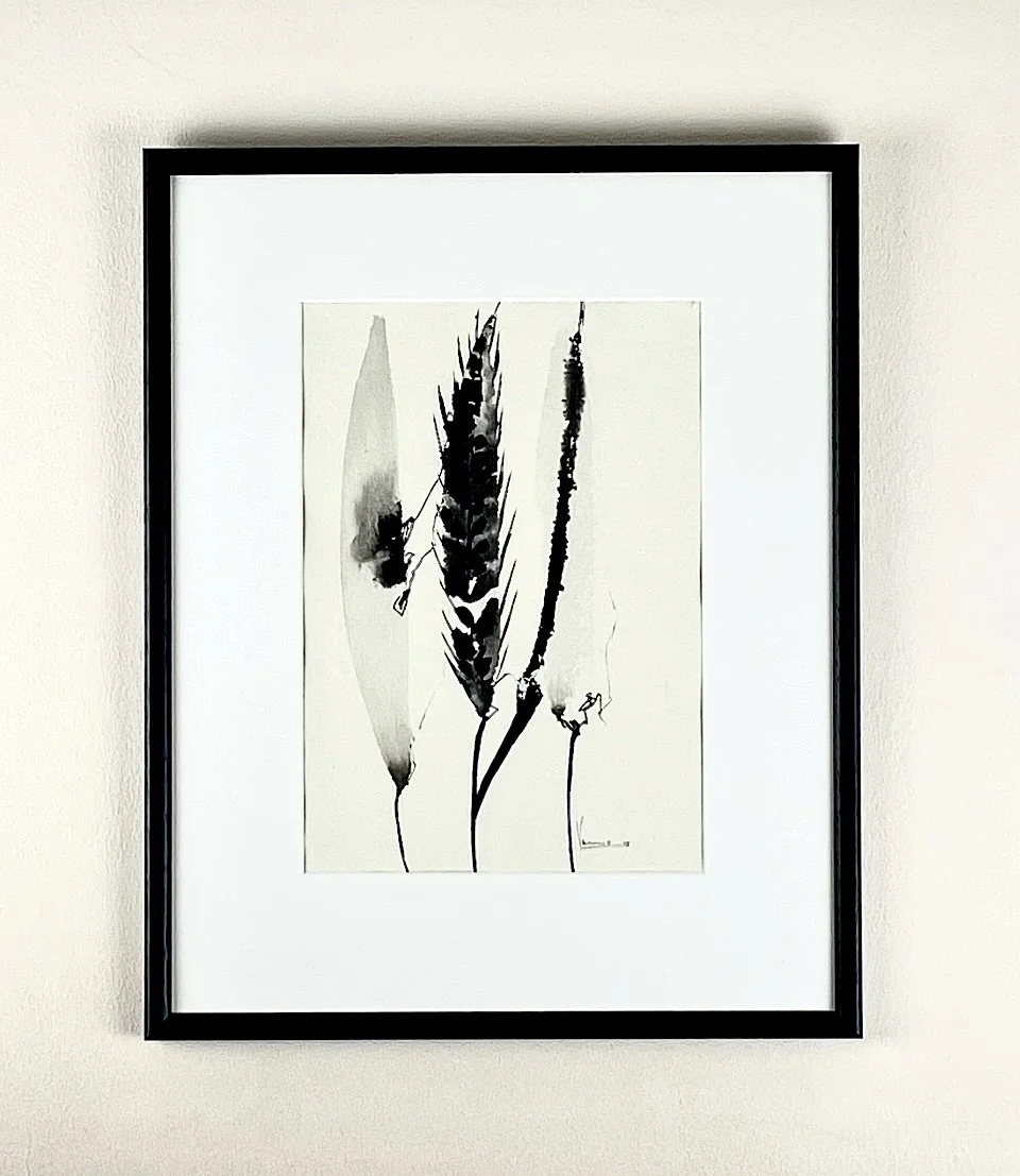 Wheat N°12 — 2023, Japanese ink - sumi-e