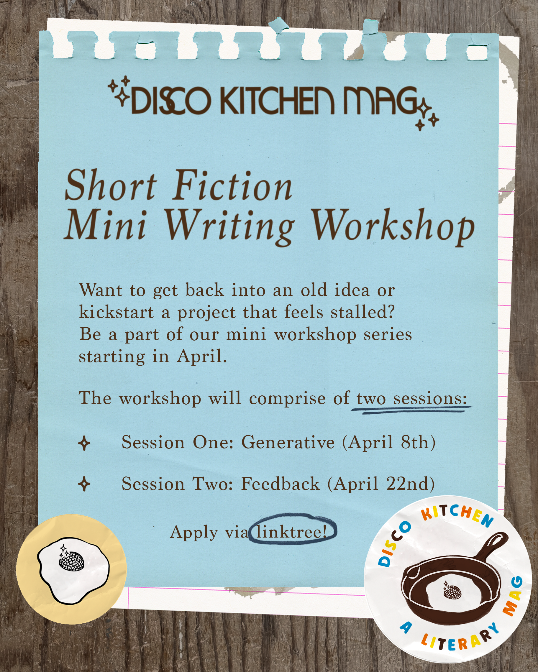 Short Fiction Mini Writing Workshop