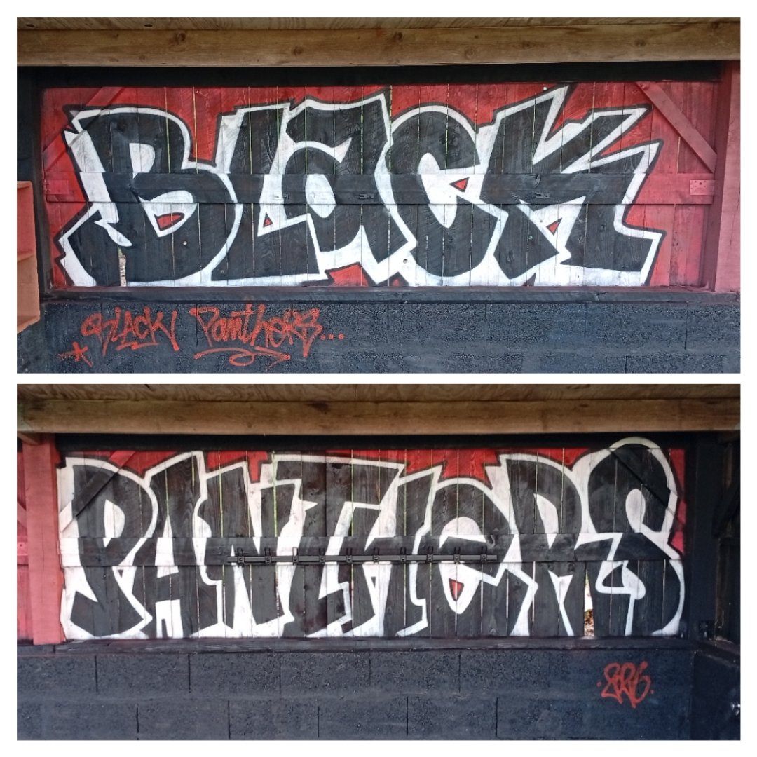 Décoration du préau pour un club de Baseball local.