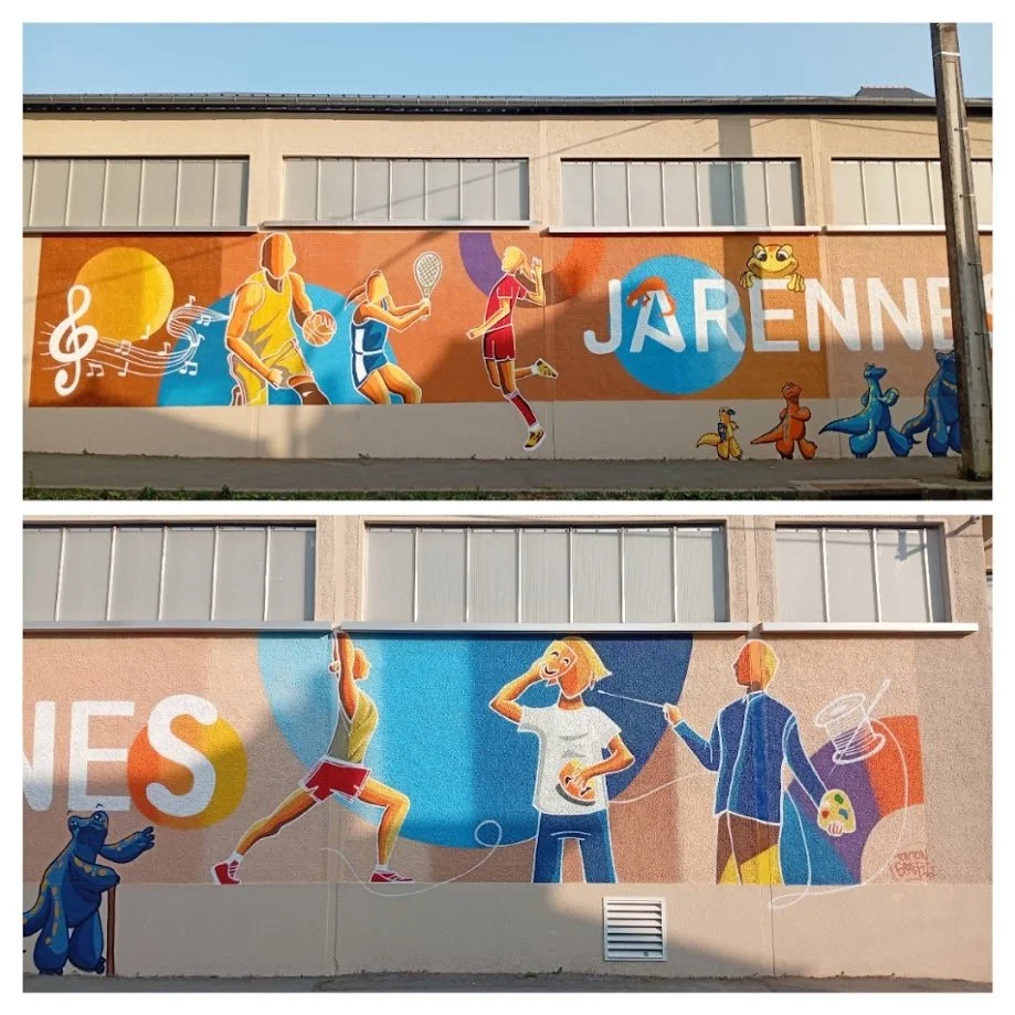 🎨 Une belle fresque participative à la JA Rennes !

Un grand merci à l’Association Jeanne d’Arc de Rennes pour sa confiance. Je suis très fier du travail réalisé par les enfants du centre de loisirs, qui se sont montrés impliqués, motivés et créatif