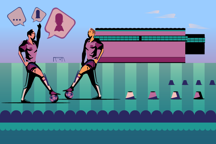 How do footballers communicate with each other?