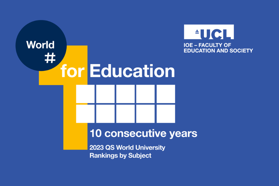 UCL Institute of Education ranked No.1 globally.</a>