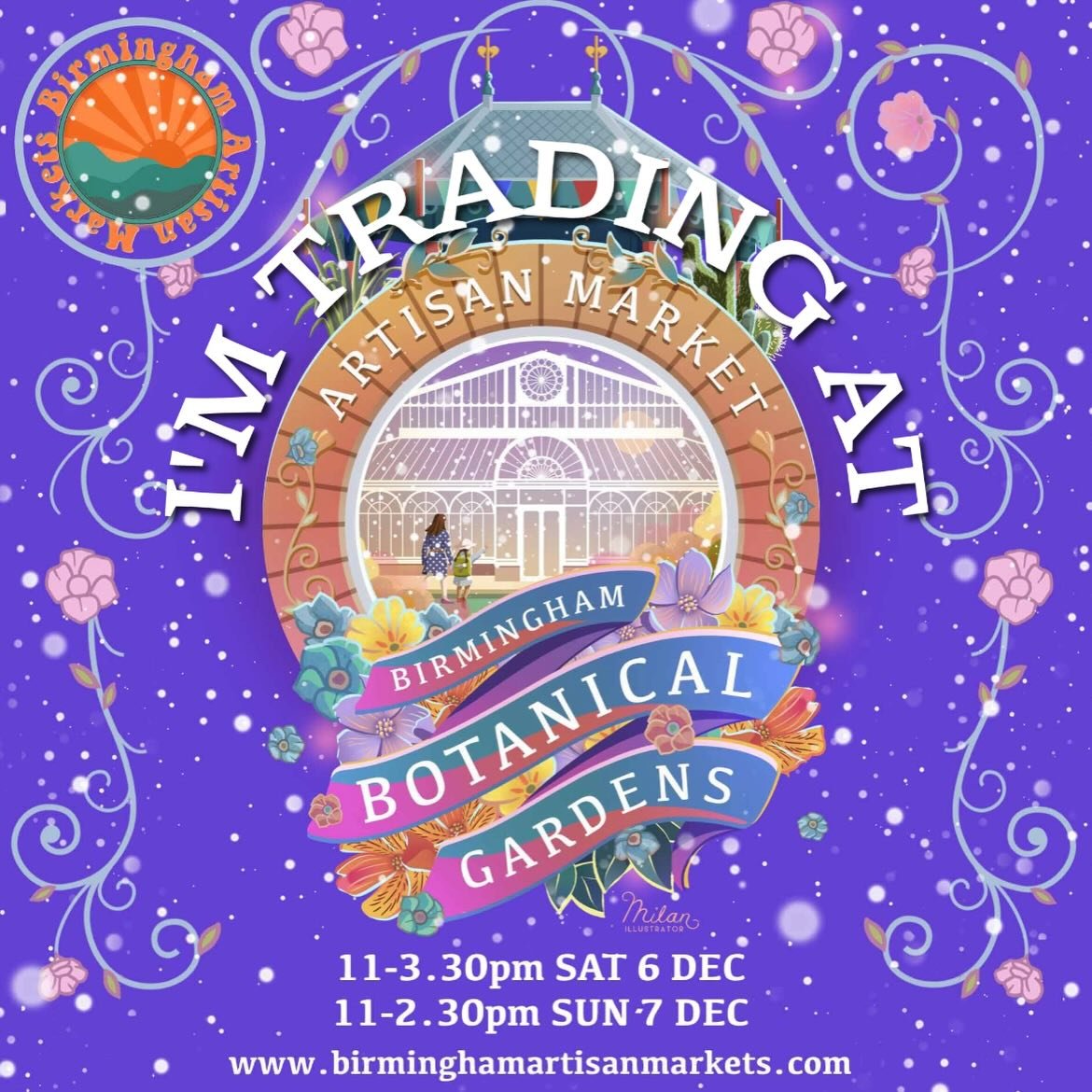 This weekend I&rsquo;ll be at the Botanical Gardens for my final market of the year! 🎄✨

I&rsquo;m so excited to see you all there. Tickets are still available online through the Botanical Gardens and Luminate website. 

@birminghamartisanmarkets @b