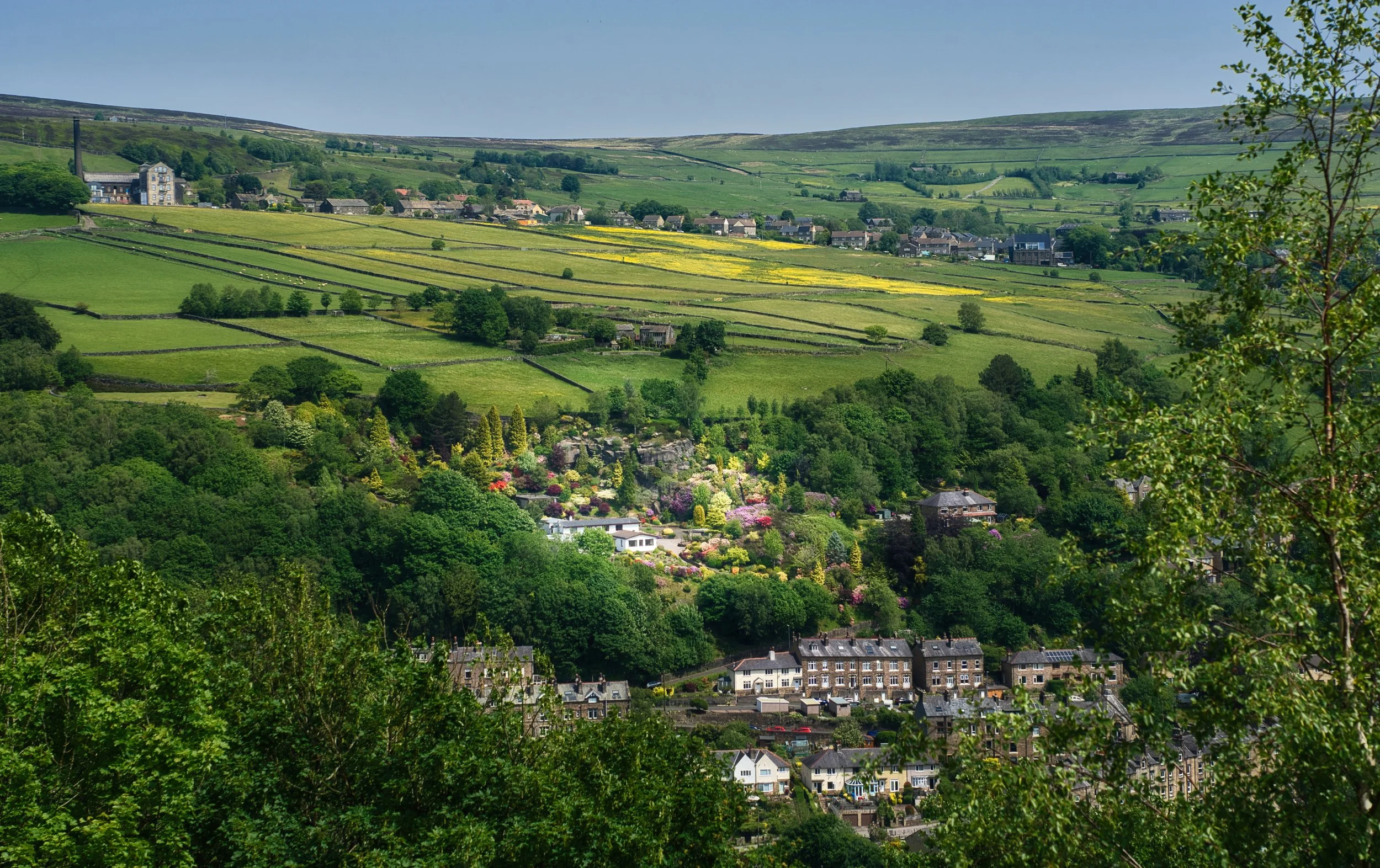 Hebden Bridge from Above - Heptonstall, West Yorkshire, UK