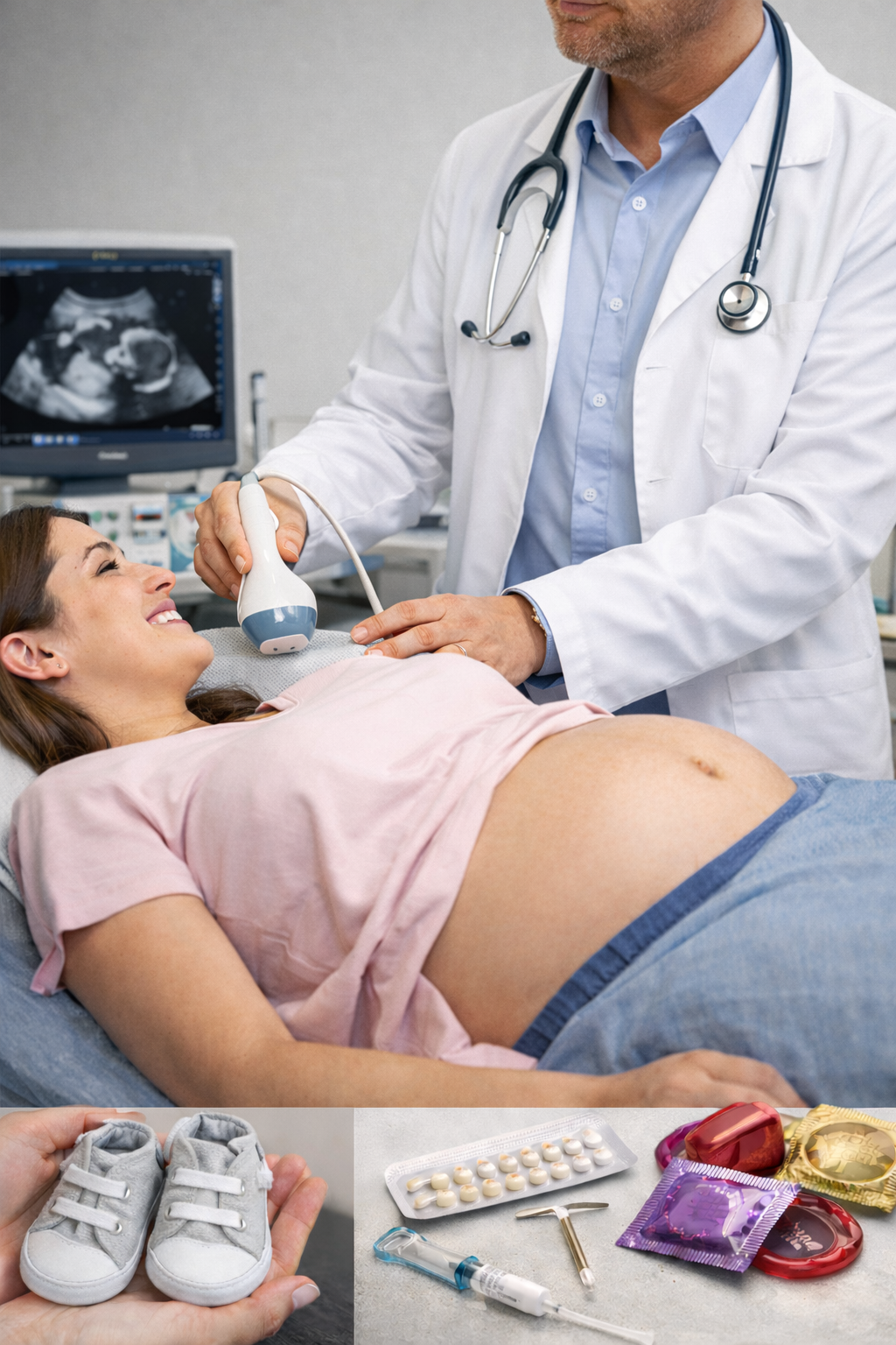 Atención ginecológica y control prenatal durante ultrasonido
