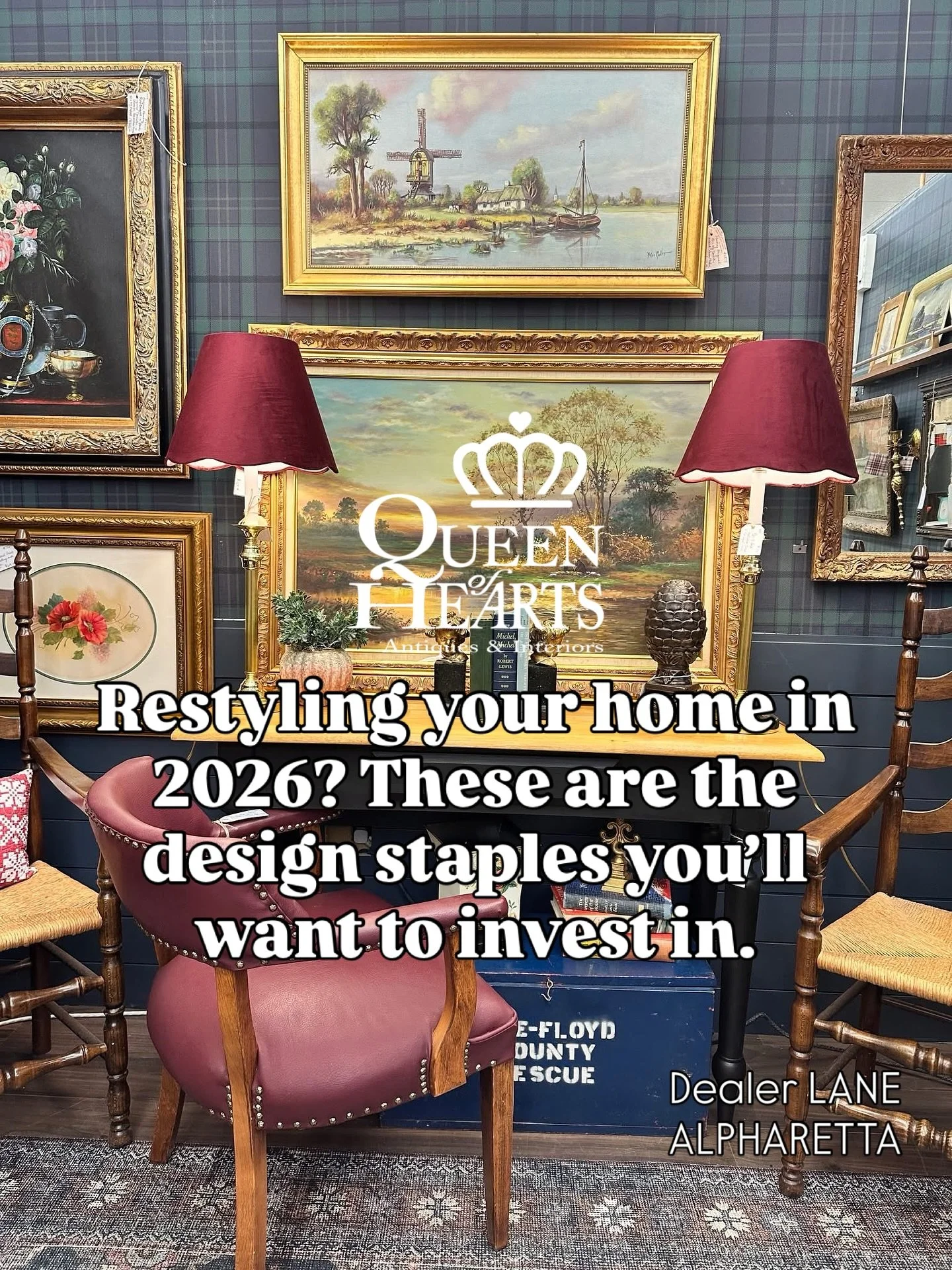 If you&rsquo;re restyling your home in 2026, make sure your space has&hellip;

✨ vintage + modern fusion
✨ warm earthy hues
✨ handcrafted details
✨ curved and comfy shapes
✨ statement pieces

Shop the Queen of Hearts Antiques &amp; Interiors for all 