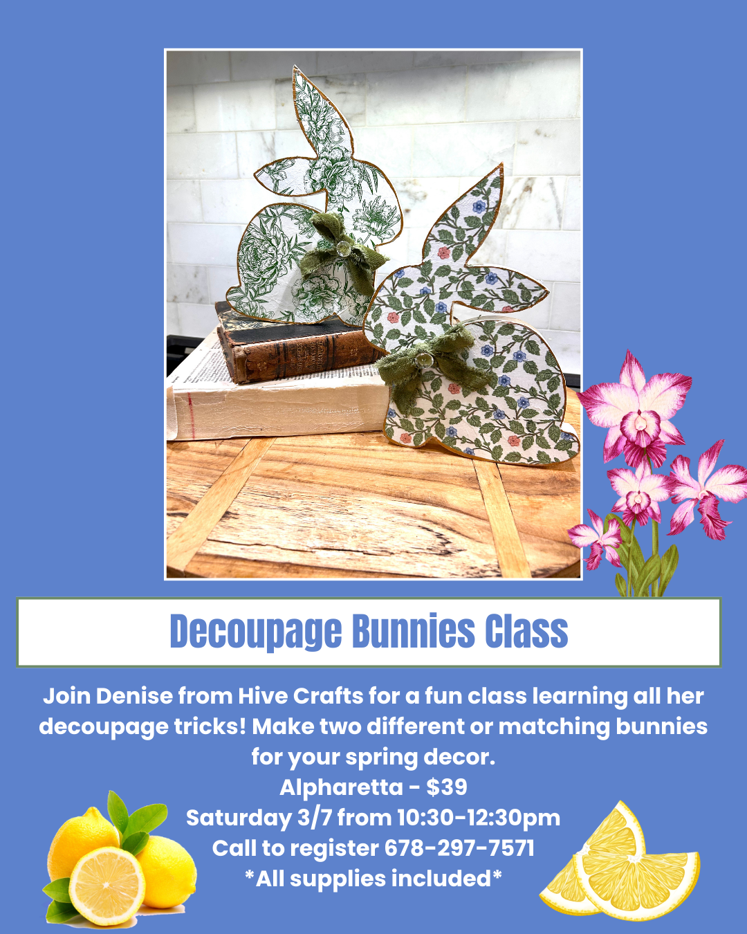Decoupage Bunnies Class 