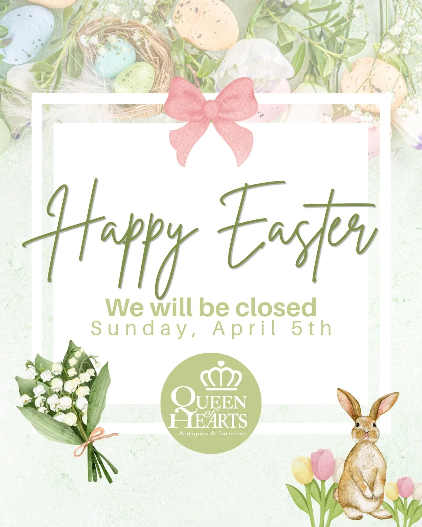 We&rsquo;ll be closed this Easter Sunday to spend time with our families and soak in the day 🤍🐣

Wishing you a beautiful Easter filled with joy, rest, and a little bit of fun. We&rsquo;ll see you back soon!!

#easter2026 #closedforeaster #shopsmall