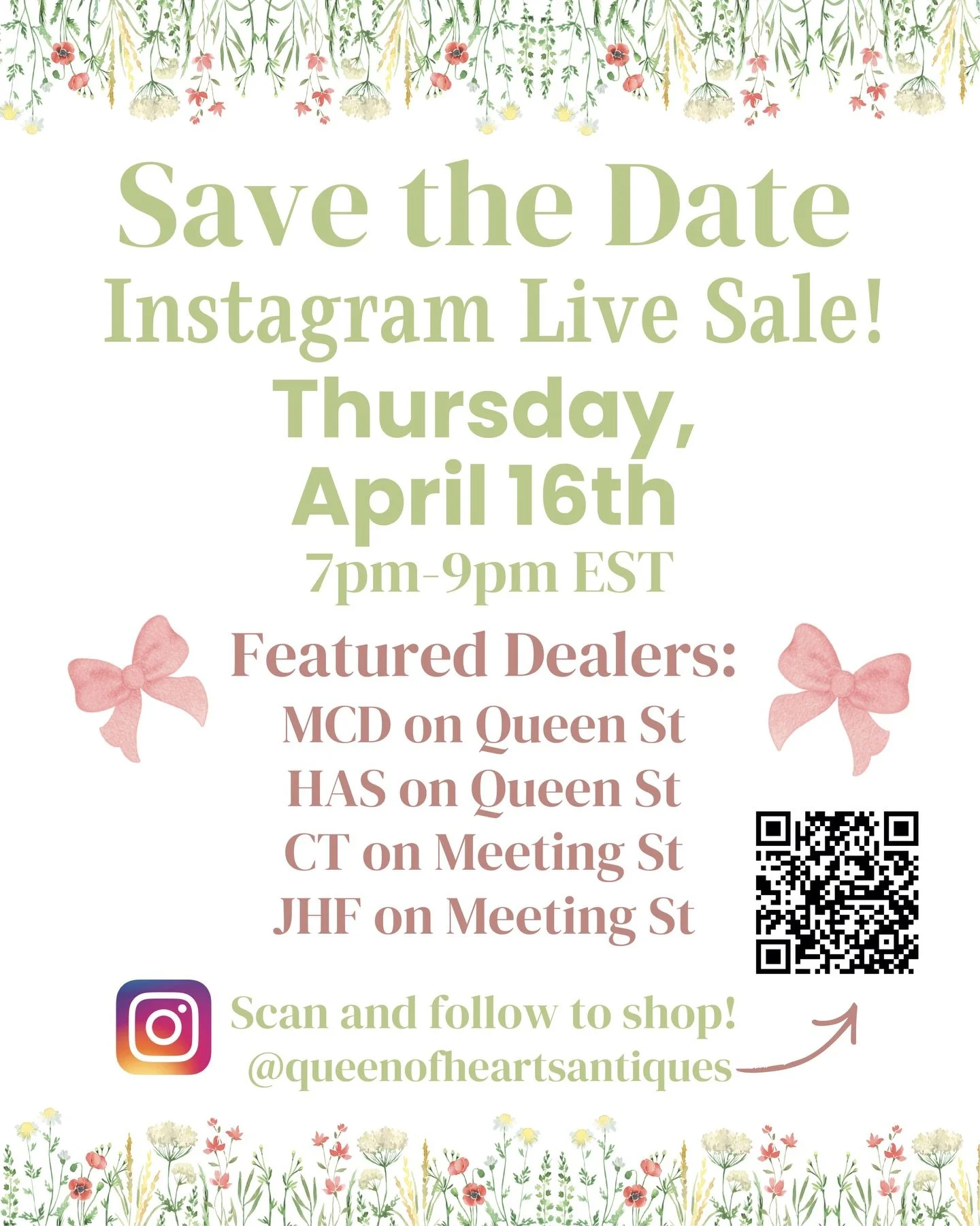SWIPE 👉 for a sneak peek at the dealers featured in this Thursday&rsquo;s Live Sale! One of our favorite things about Queen of Hearts is the mix&hellip; so many unique styles and vibes all under one roof. Truly something for everyone ✨

This month w