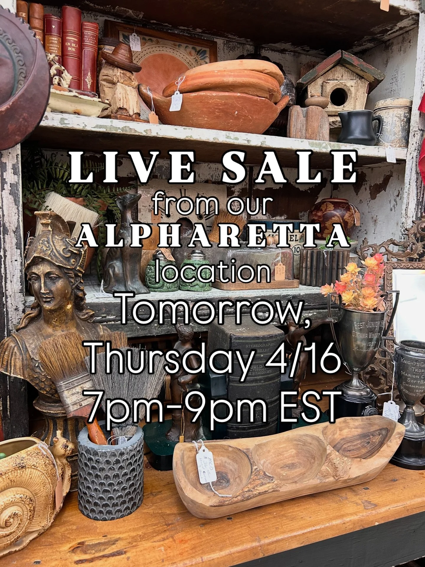 If you&rsquo;ve ever said, &ldquo;I wish I lived closer so I could shop&hellip;&rdquo; this one&rsquo;s for you. 💛

We&rsquo;re going LIVE tomorrow 4/16 from 7-9pm EST from our Alpharetta location and you can shop in real time from wherever you are.
