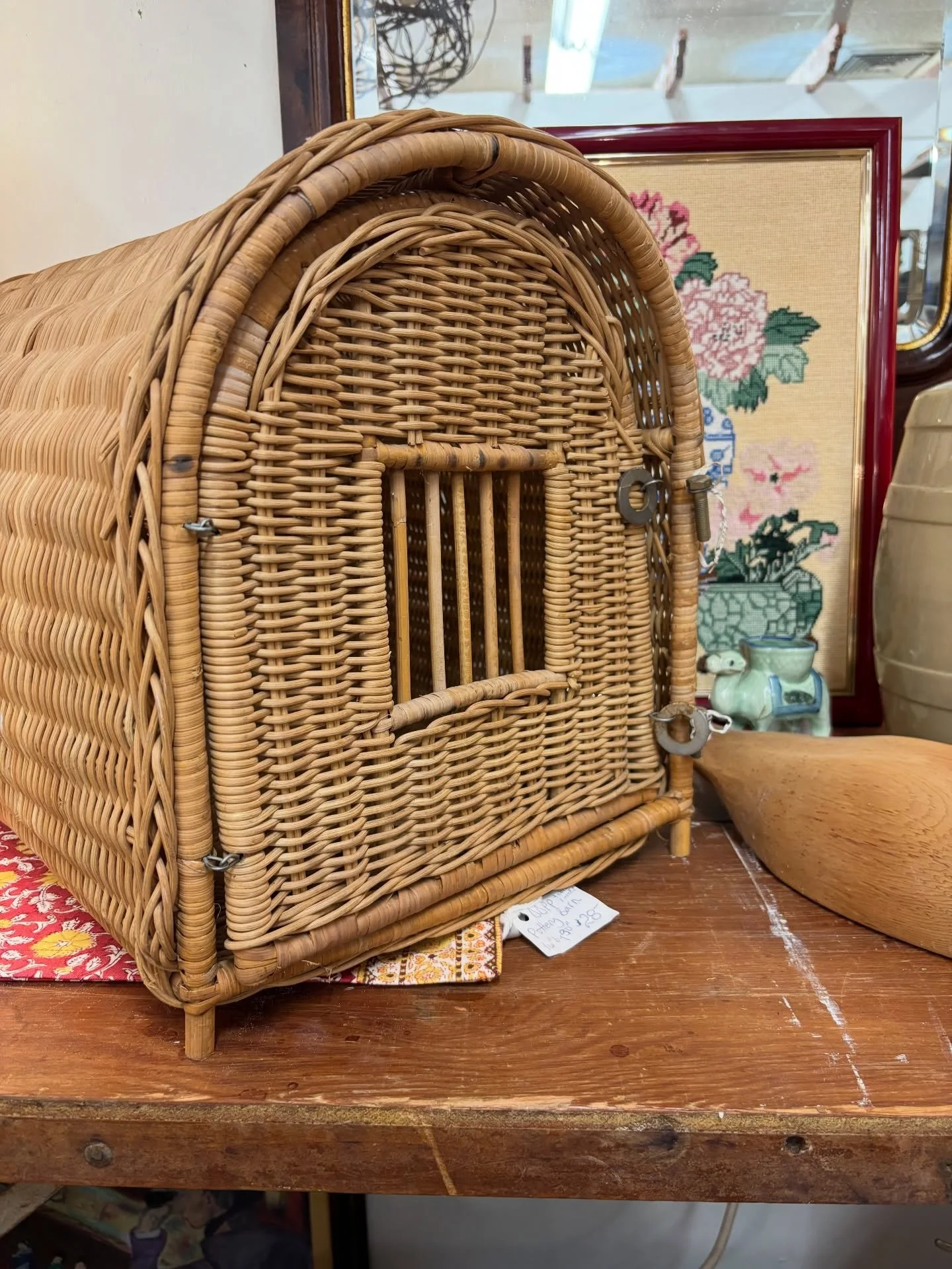 We&rsquo;ve had so much fun showcasing our TRAVEL THEME vignettes this week! MARIETTA is here tonight to close out the adventure. Contact the store directly at 678-453-0600 to reserve anything you see here tonight!

1. DDPP Vintage wicker pet carrier