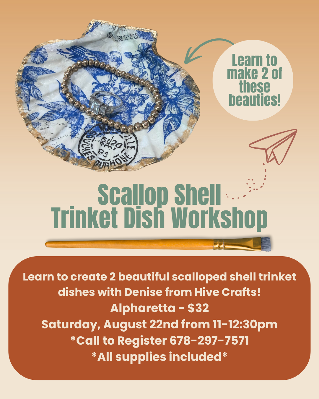 Scallop Shell Trinket Dish Workshop