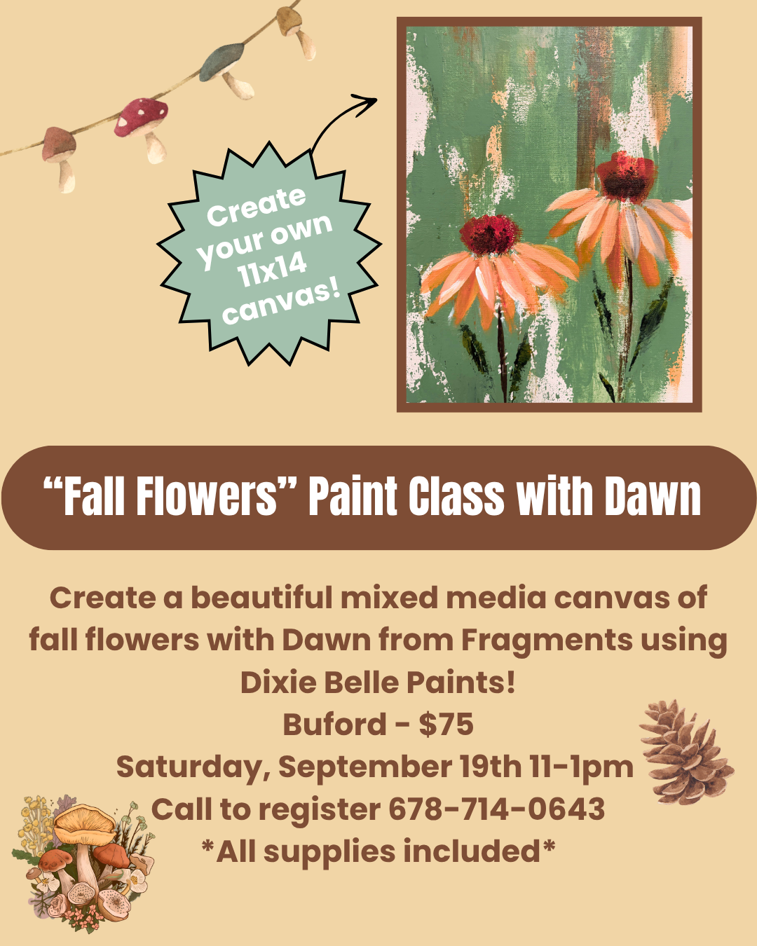 Fall Flowers Paint Class
