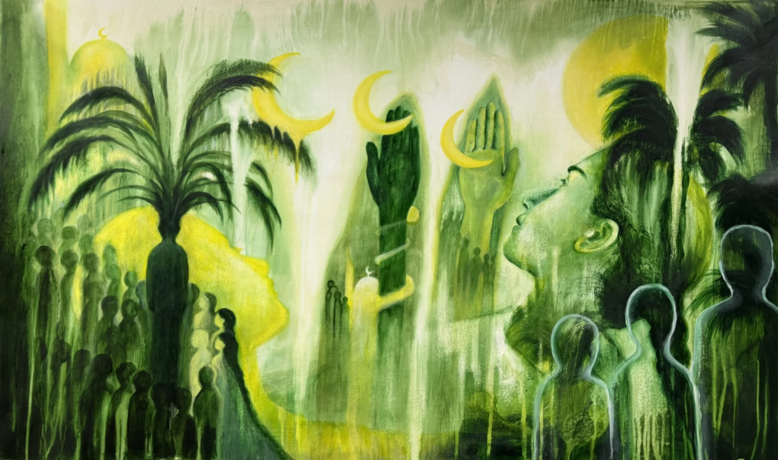 'Seven Moons', Acrylic on Canvas, 60 x 100 cm 