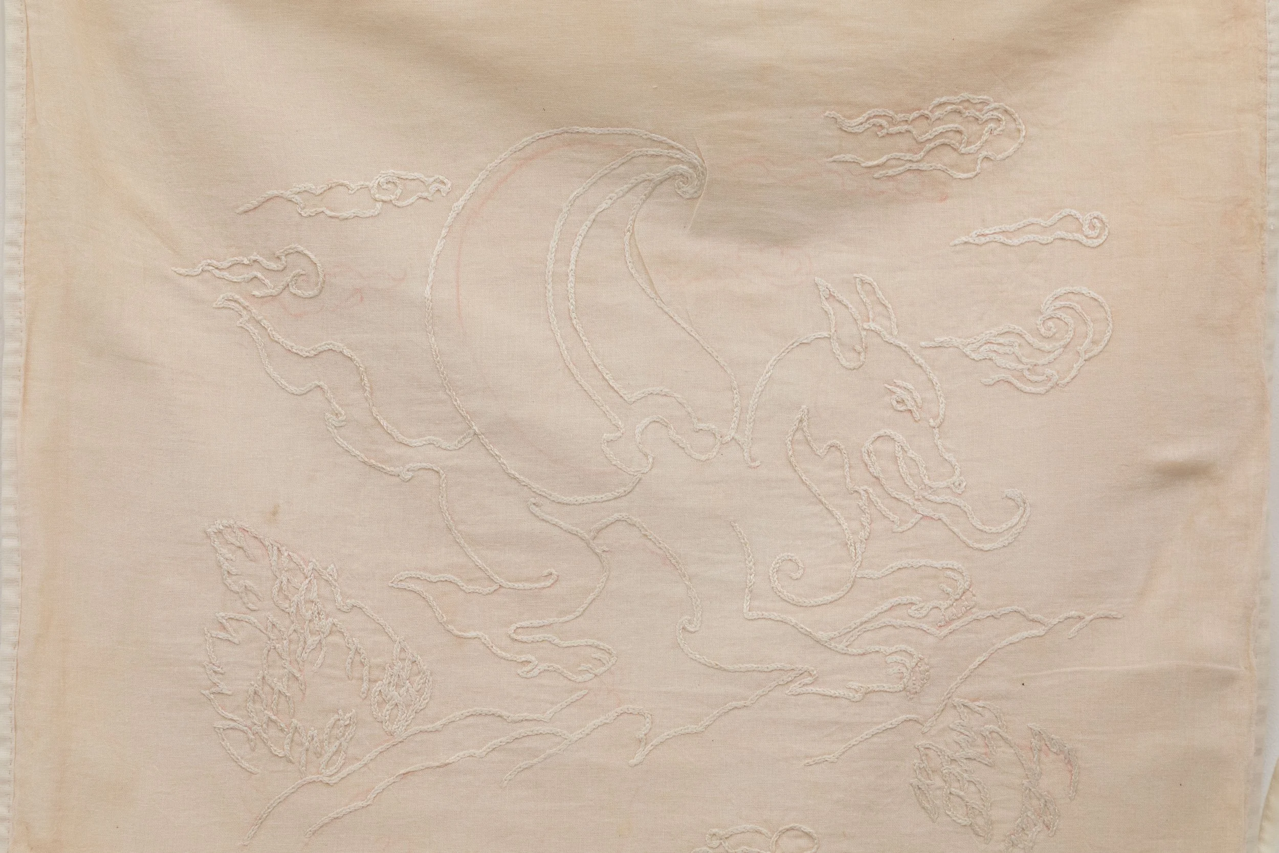 Zilant, 2024/ Muslin, natural dye, wood/ 82x82 cm