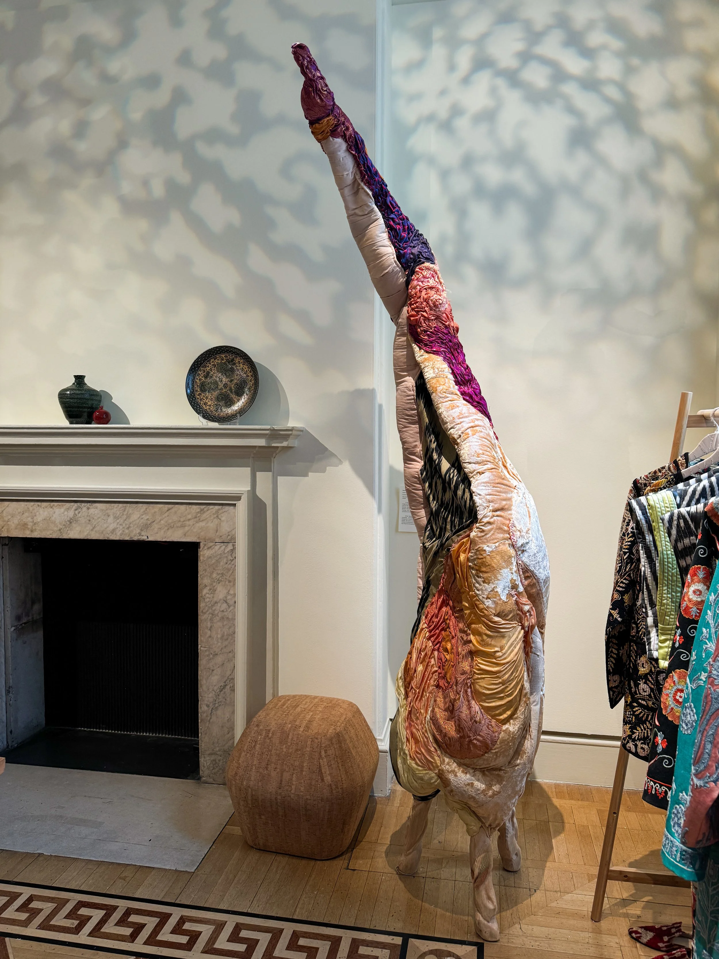 The Beast, 2025, 320X70 cm/
Pine wood, cotton, silk, muslin, mixed natural-synthetic textiles