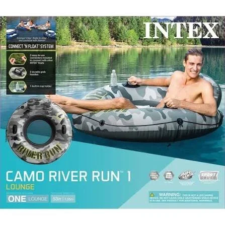 River Rub Inflatable. Tube W/ Cup Holders (camo)