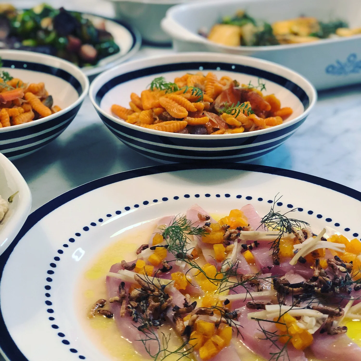 Family-style dishes by Chef Ryan Lory