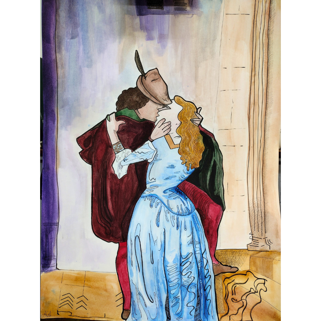 Hayez's Il bacio (2023)
[Watercolor & Ink]
*Commissioned