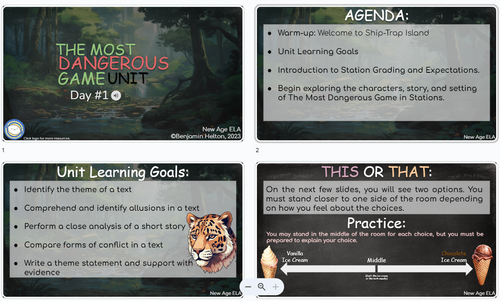 The Most Dangerous Game Short Story Lesson Plans — Benjamin Helton