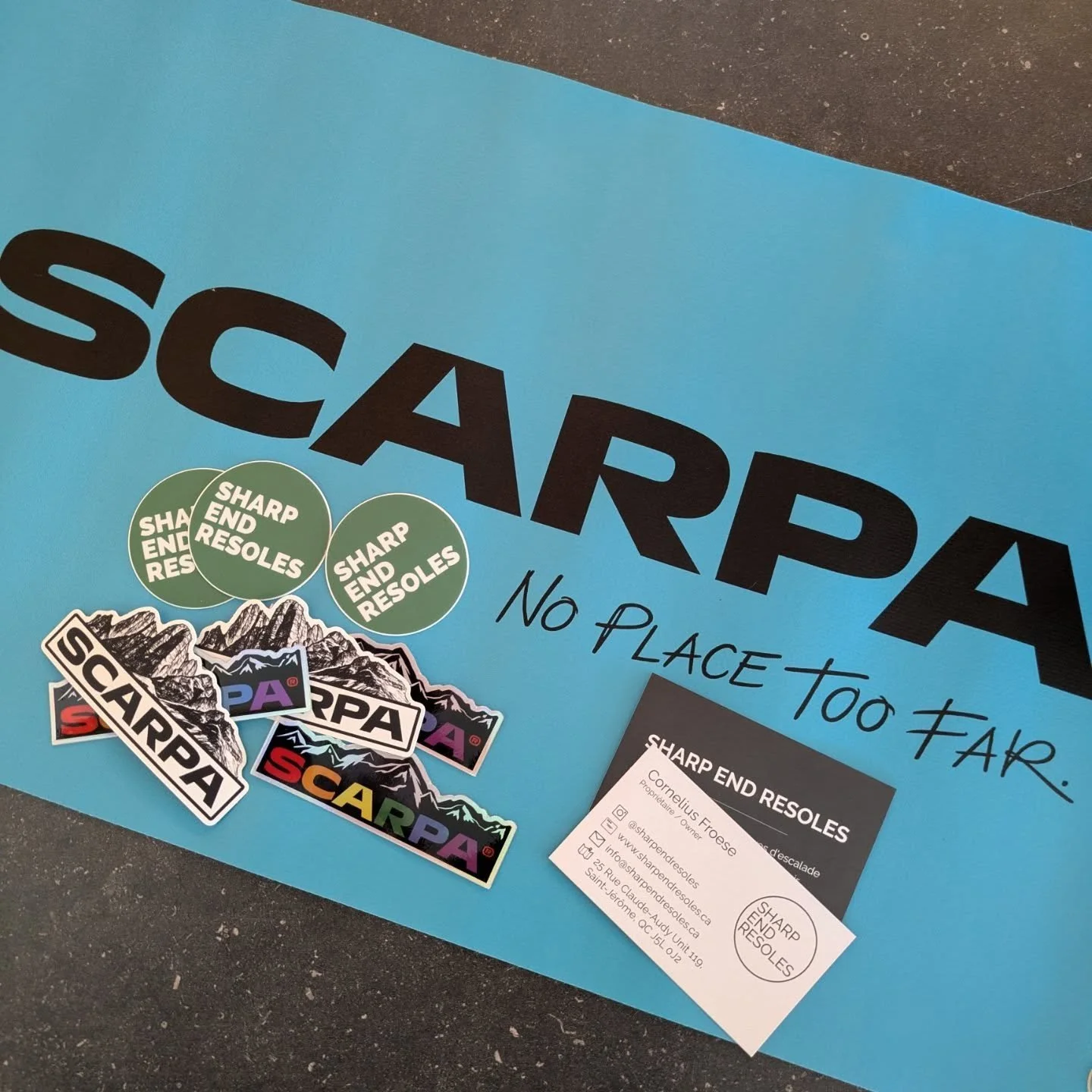 Grande nouvelle!

Nous sommes d&eacute;sormais officiellement un ressemeleur autoris&eacute; par Scarpa. Nous sommes ravis de vous proposer des ressemelages de qualit&eacute; conformes aux normes Scarpa. Nous continuerons &agrave; redonner vie &agrav