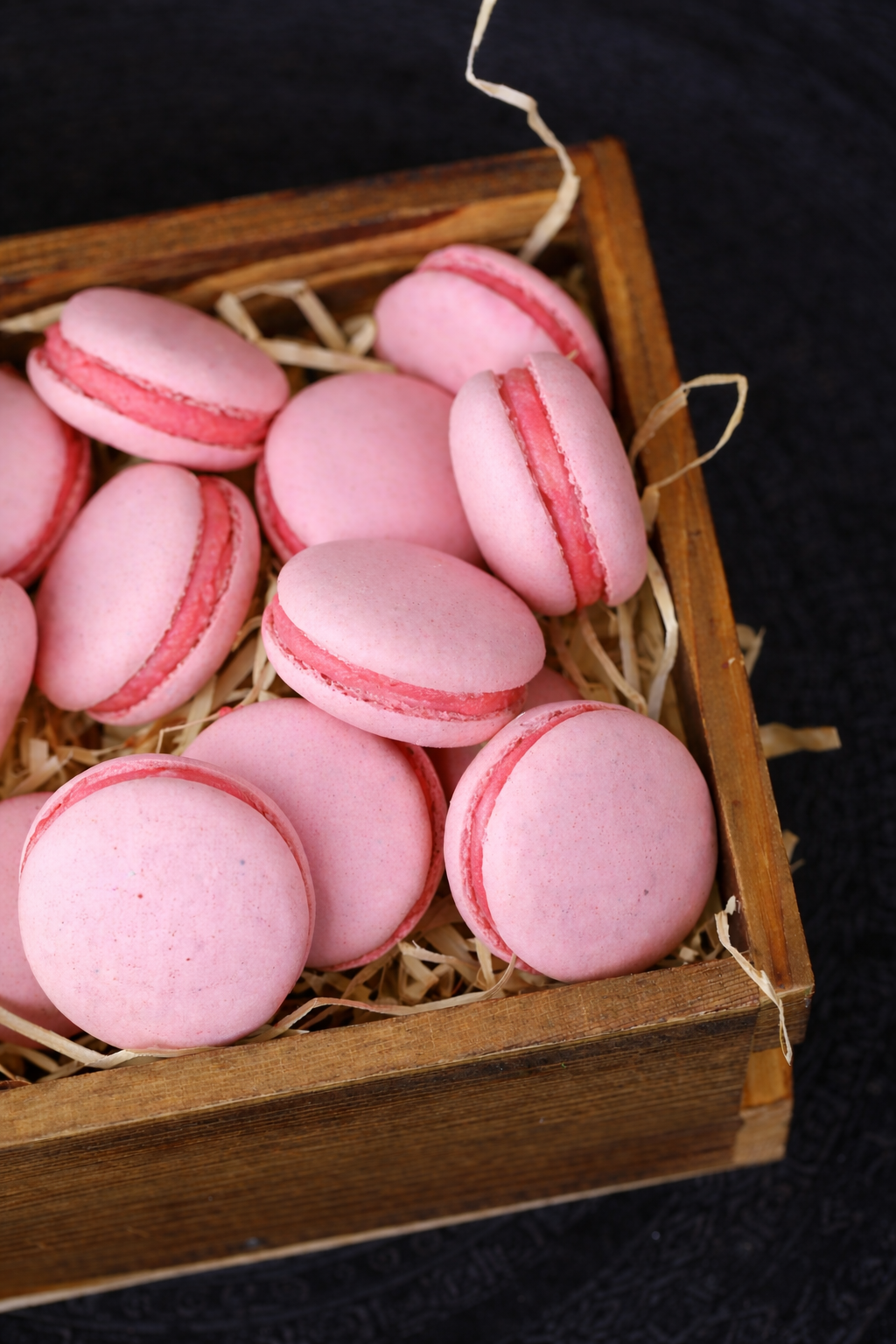 White Chocolate and Rose Ganache Macarons