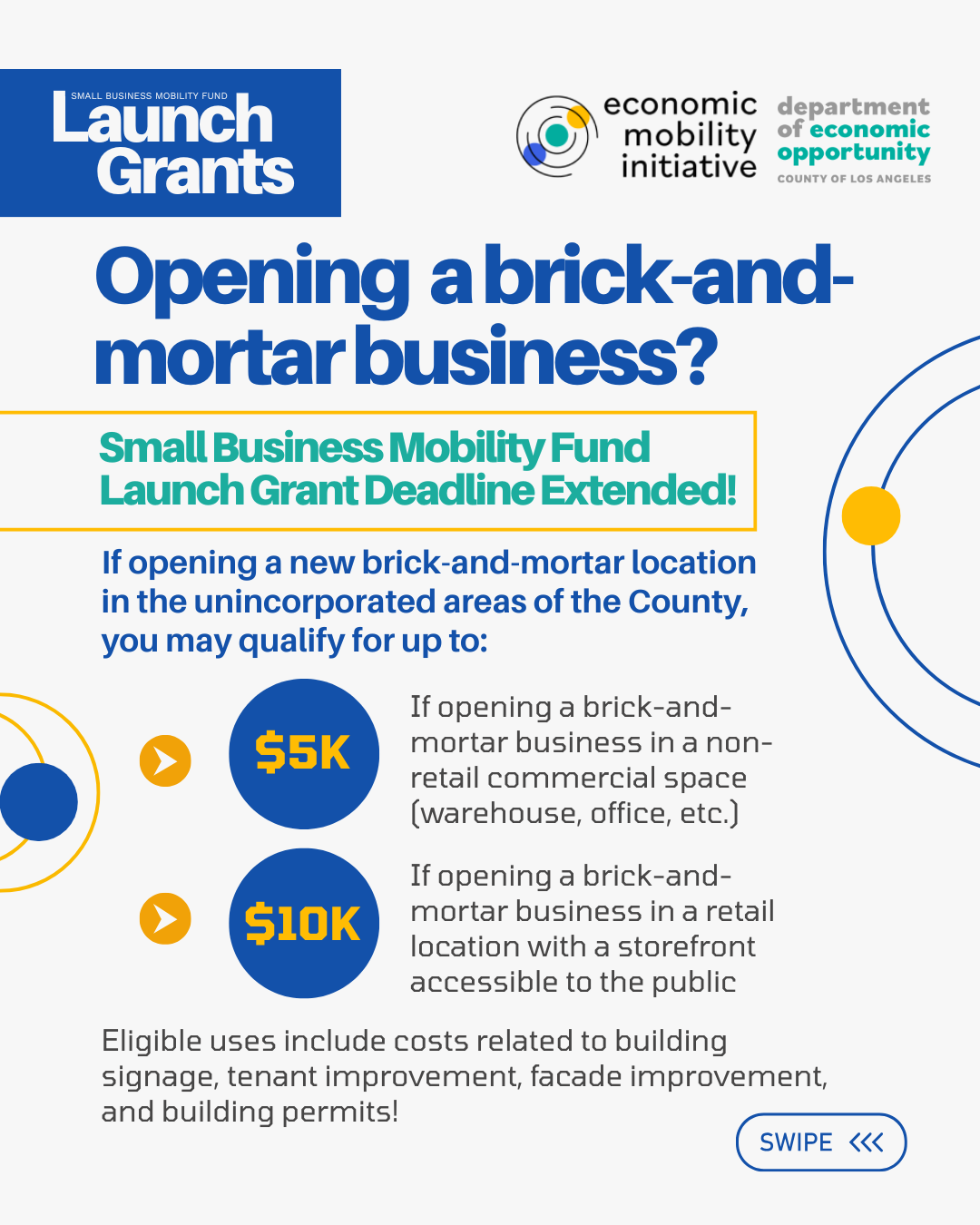 ICON CDC is proud to partner with the LA County Department of Economic Opportunity to fund Small Business Mobility Fund Entrepreneurship Academy Grants