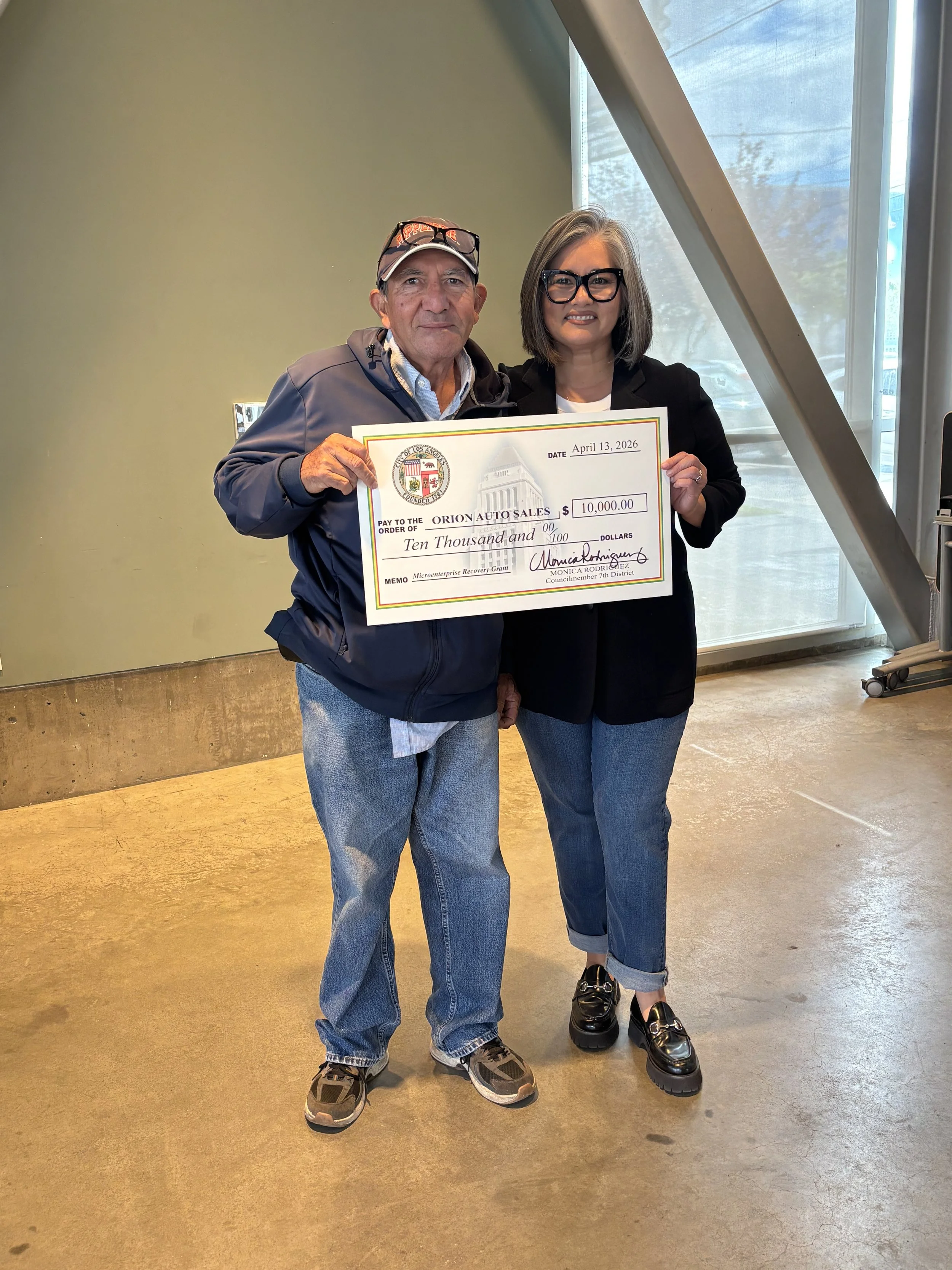 Orion Auto Sales Awarded $15,000 in Small Business Grants