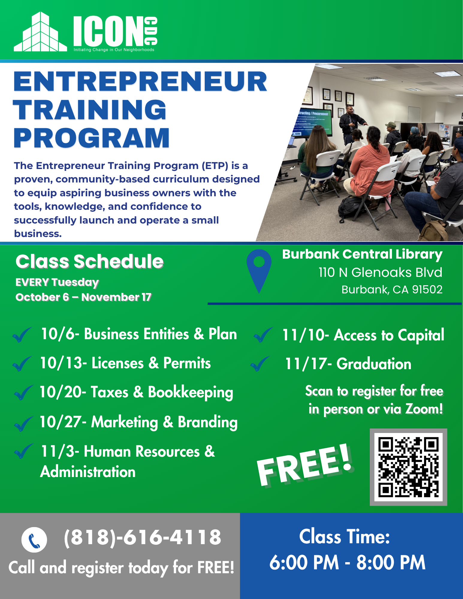 Entrepreneur Training Program Burbank