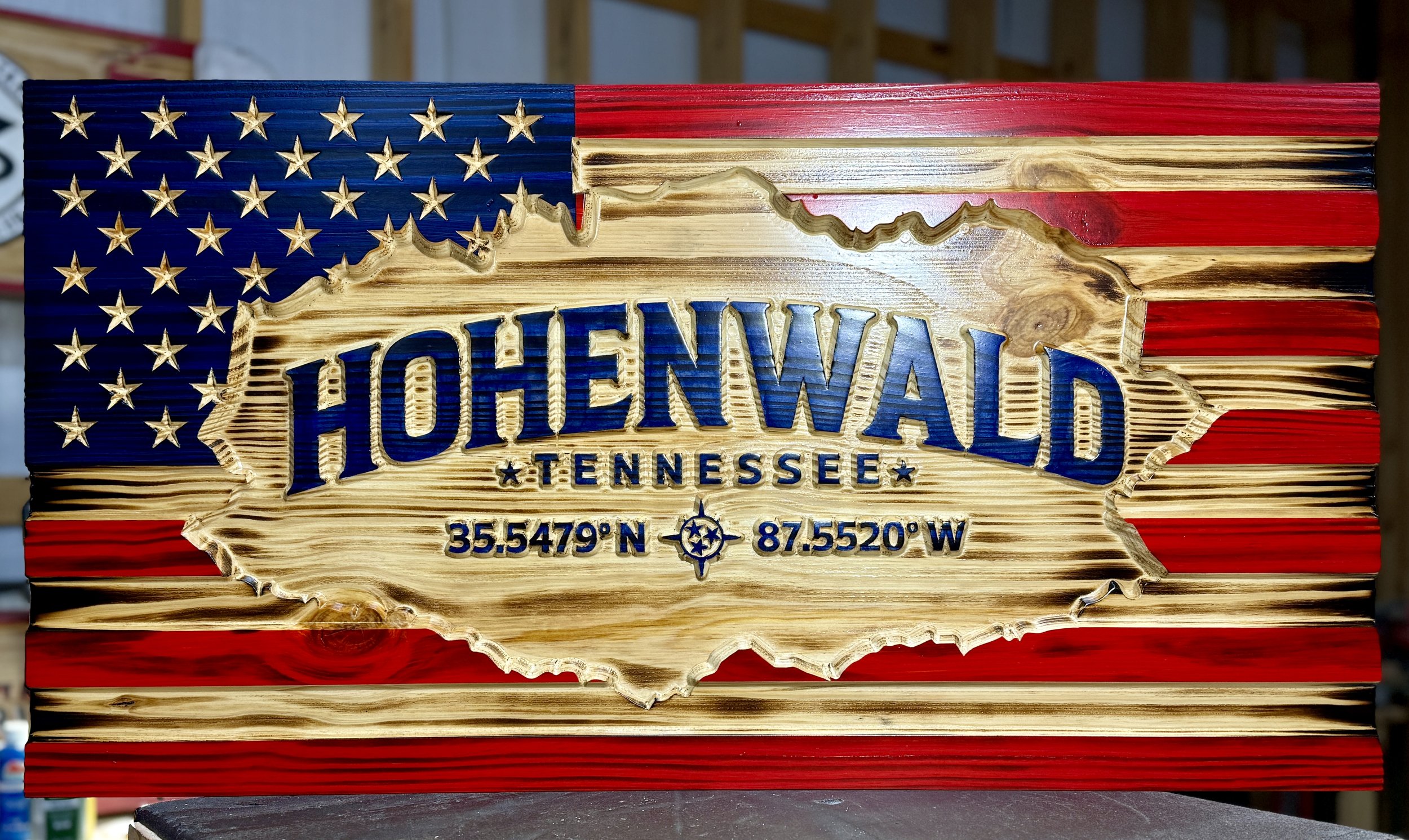 American/Hometown Tattered Flag