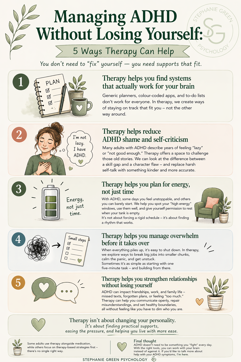 Managing ADHD Without Losing Yourself: 5 Ways Therapy Can Help