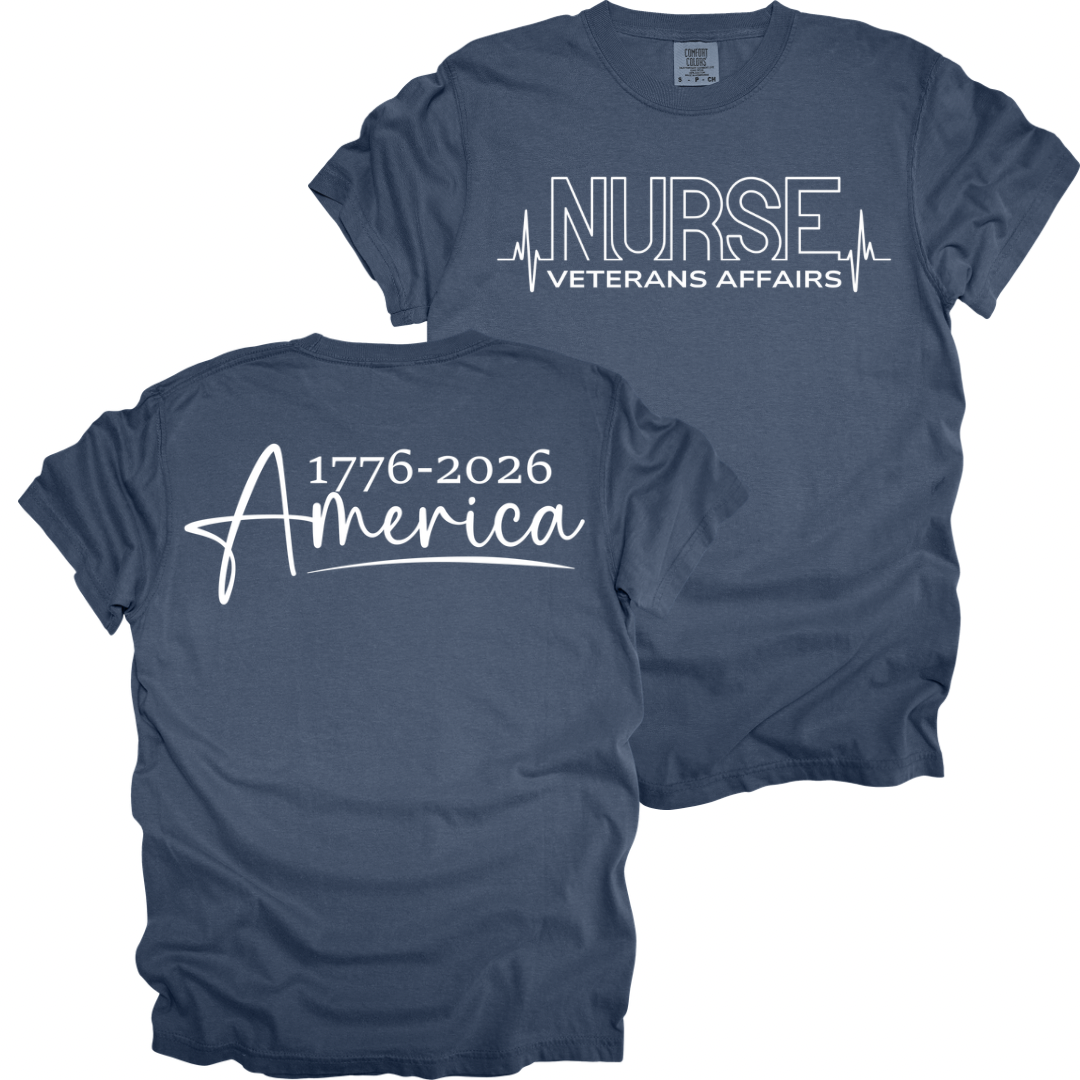 America 1776-2026 VA Nurse - Comfort Colors T-Shirt