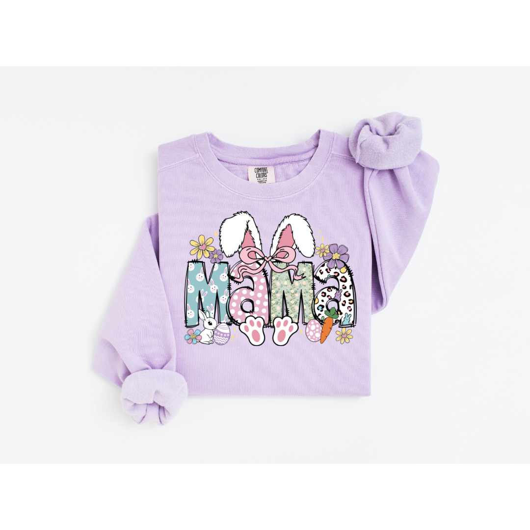 Easter Family Names - Comfort Colors 1566 Crewneck Sweatshirt