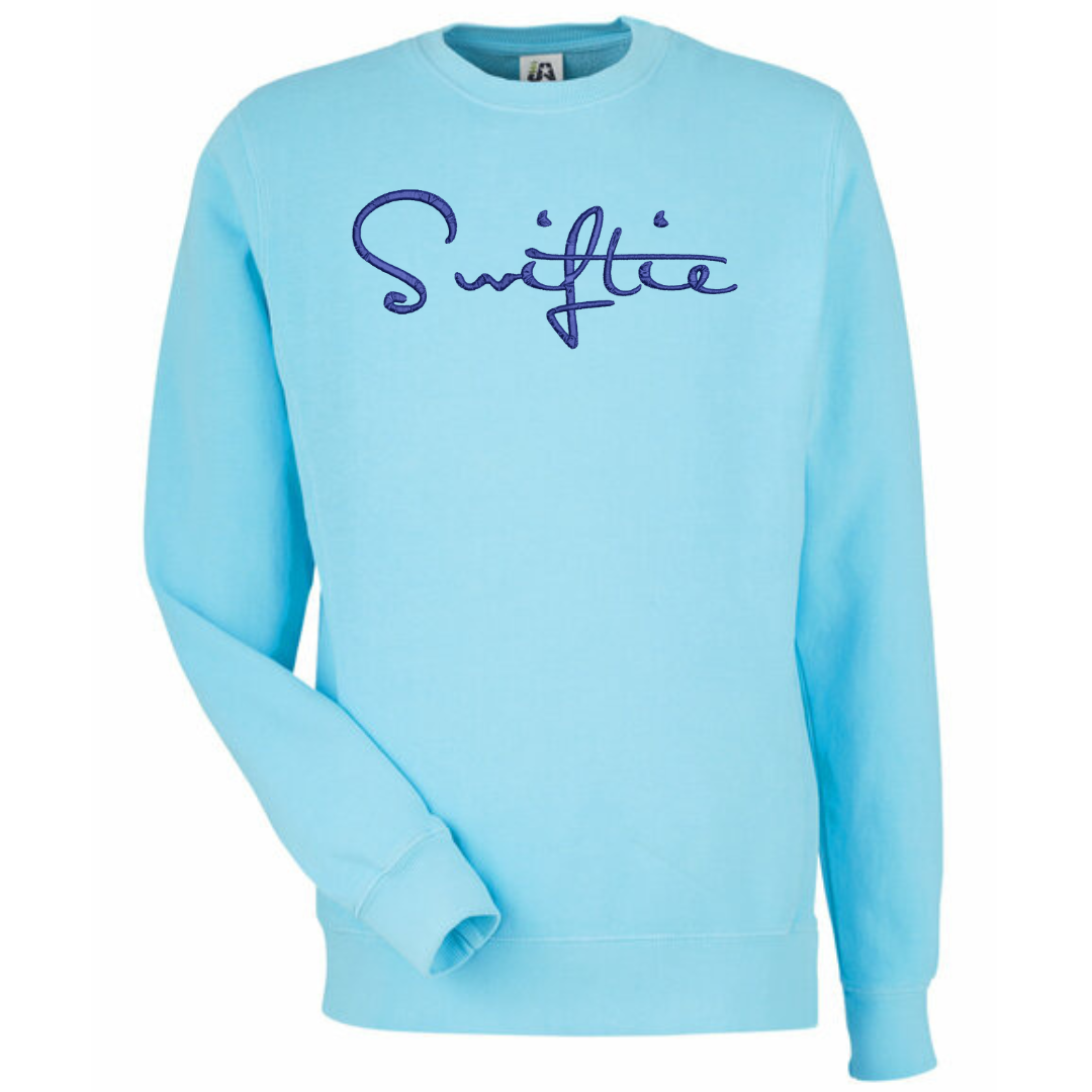 Embroidered SWIFTIE Cursive Writing Sweatshirts