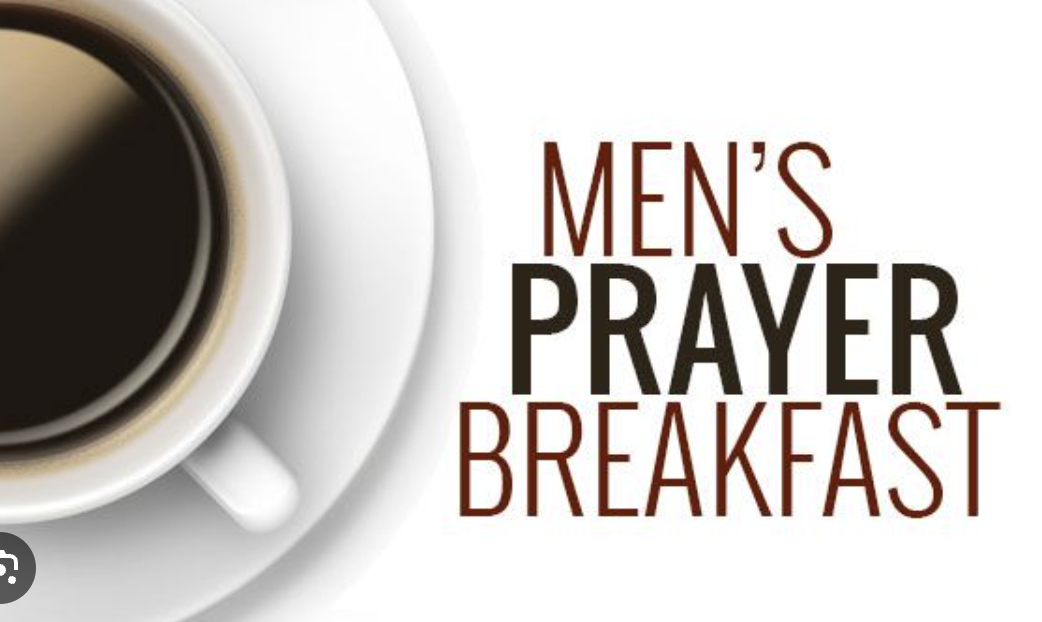 image of coffee and title: Men's prayer breakfast