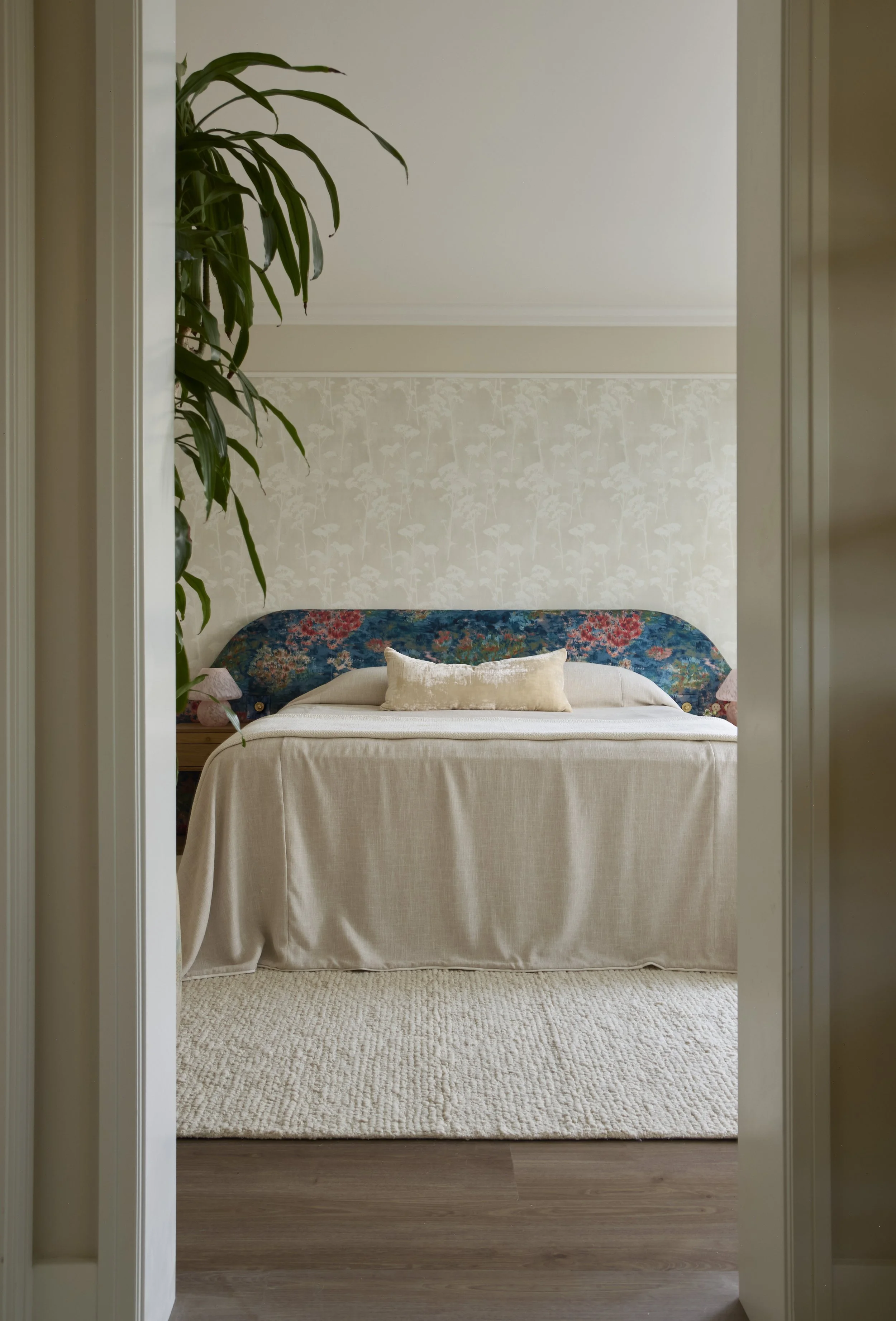 SKJ_Delprado_Primary Bed- Bed Drape- Bathroom View.jpg