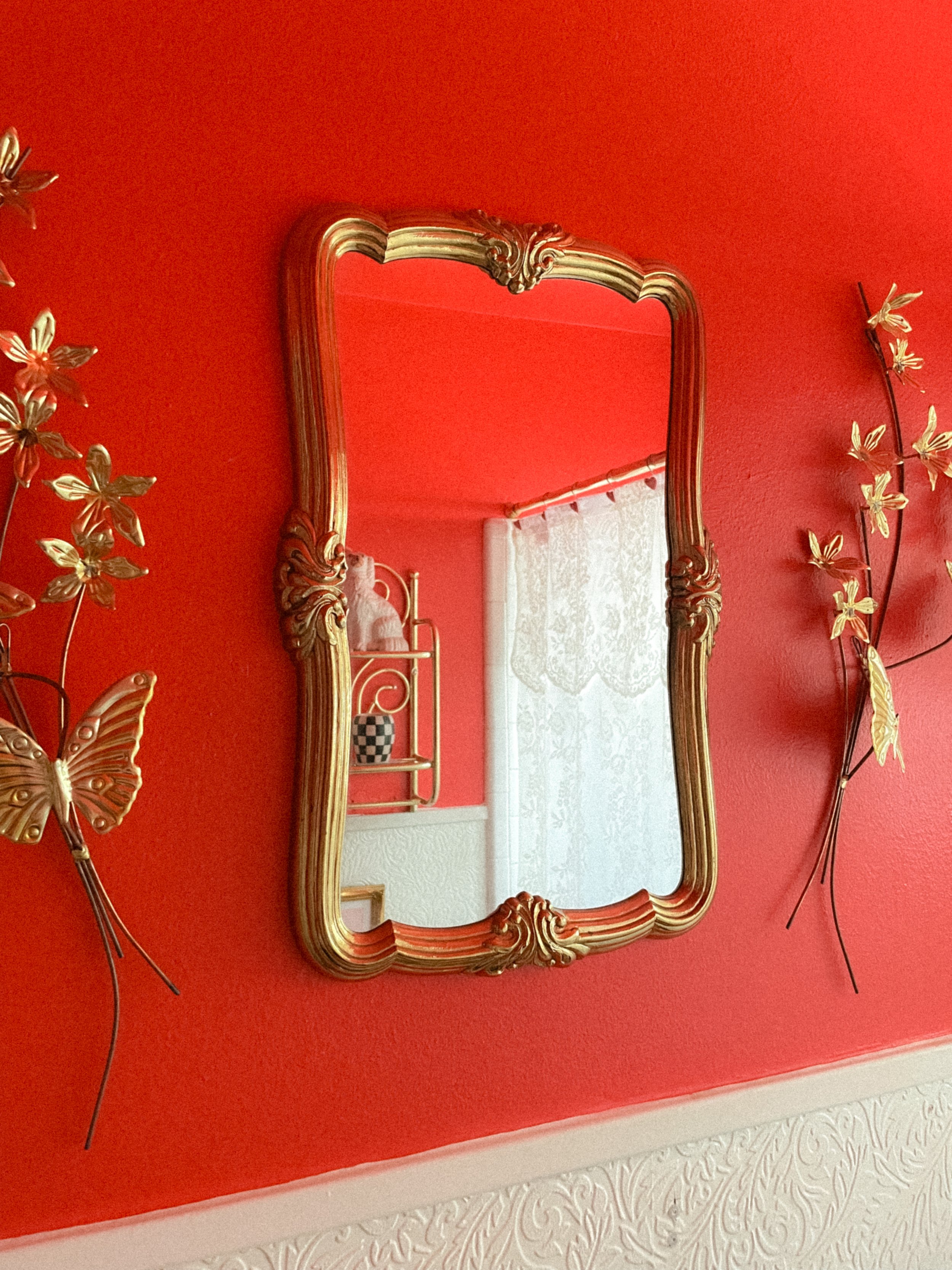 gold ornate wall mirror